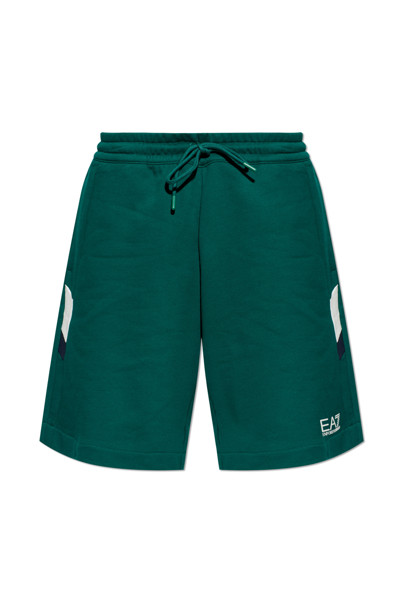 EA7 Emporio Armani Szorty Dresowe Z Nadrukowanym Logo, Mężczyźni, Zielony