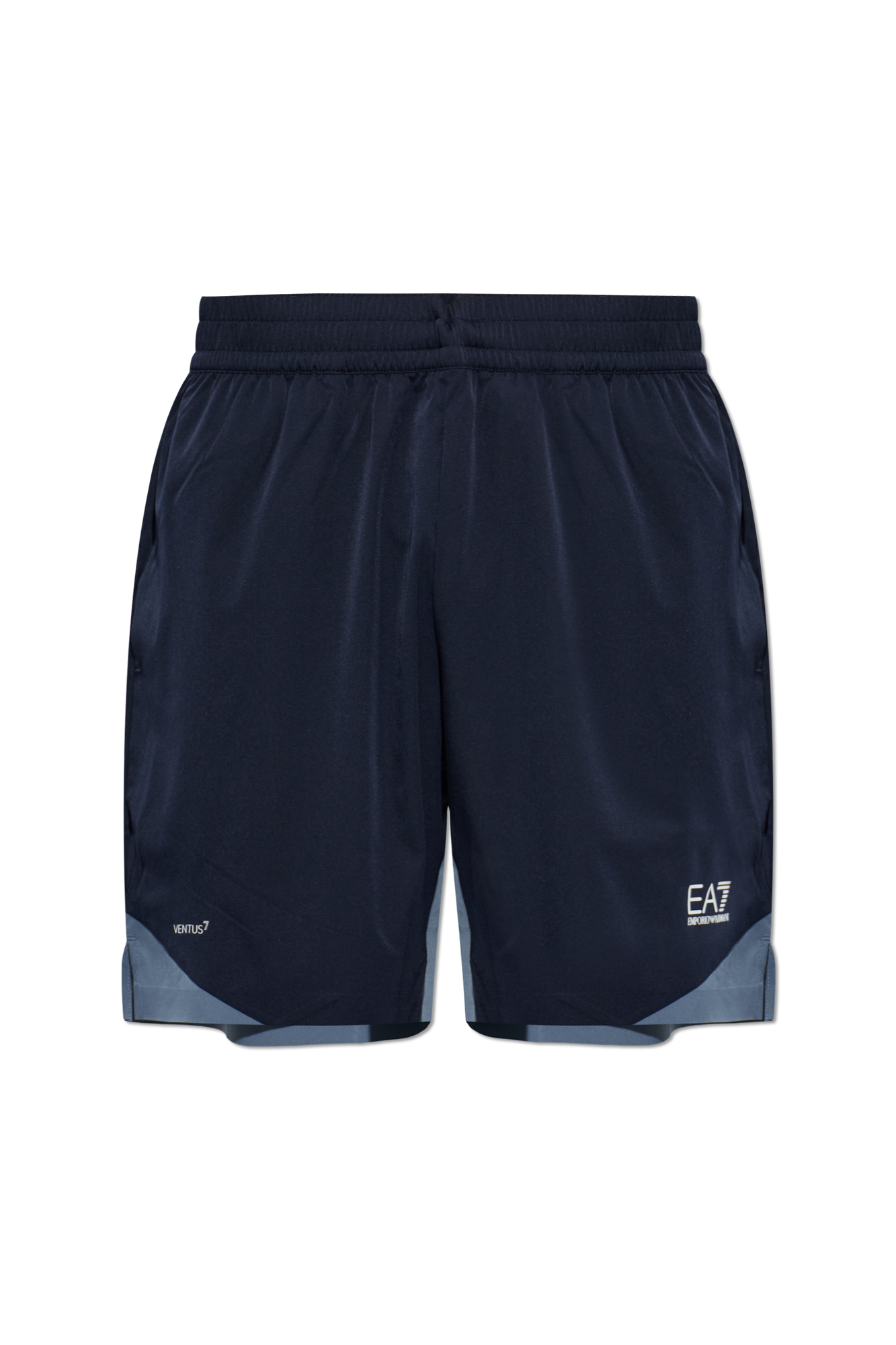 EA7 Emporio Armani Szorty Z Nadrukowanym Logo, Mężczyźni, Granatowy