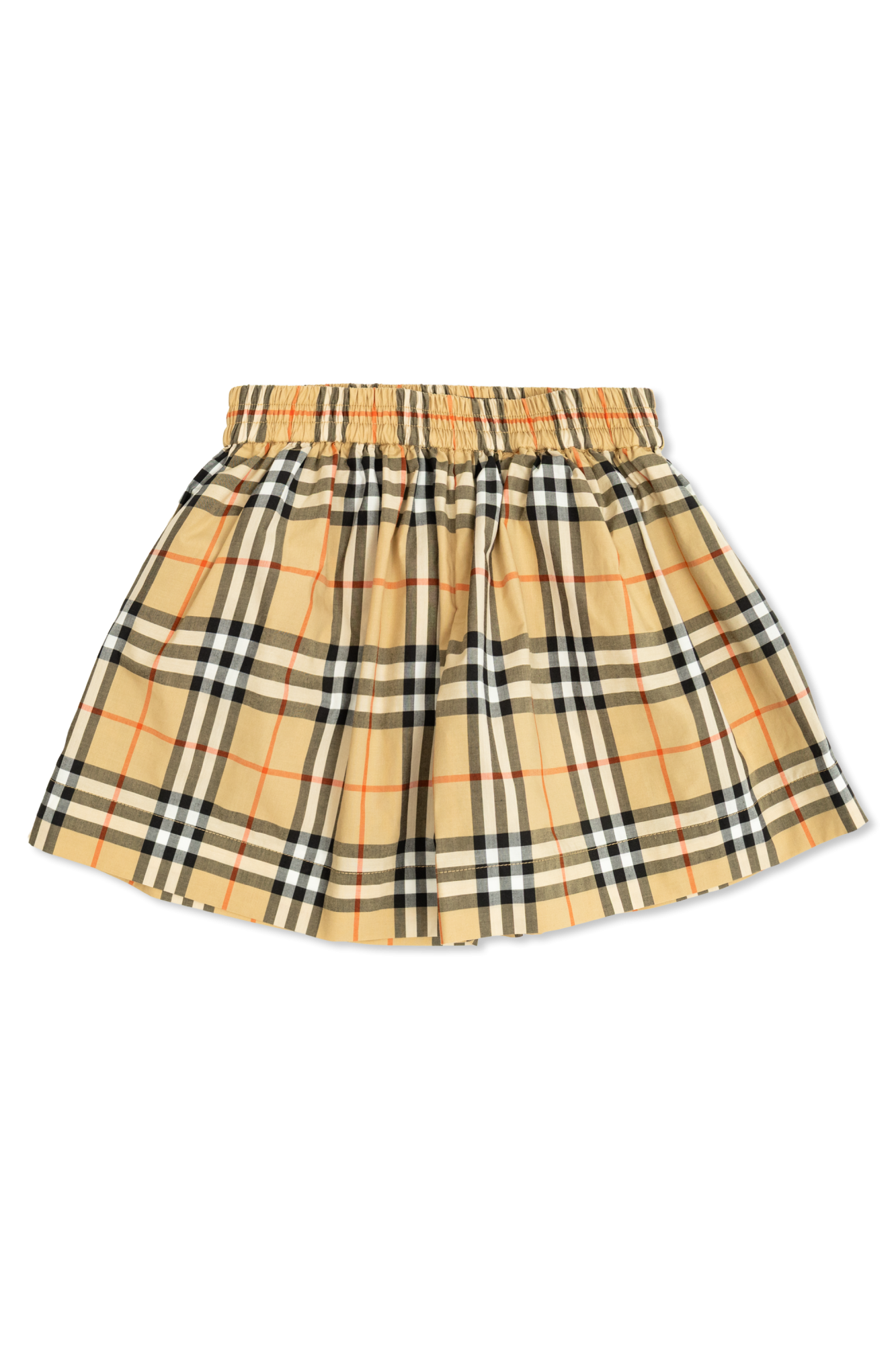 Burberry Kids Szorty Z Charakterystycznym Wzorem W Kratę, Unisex, Beżowy