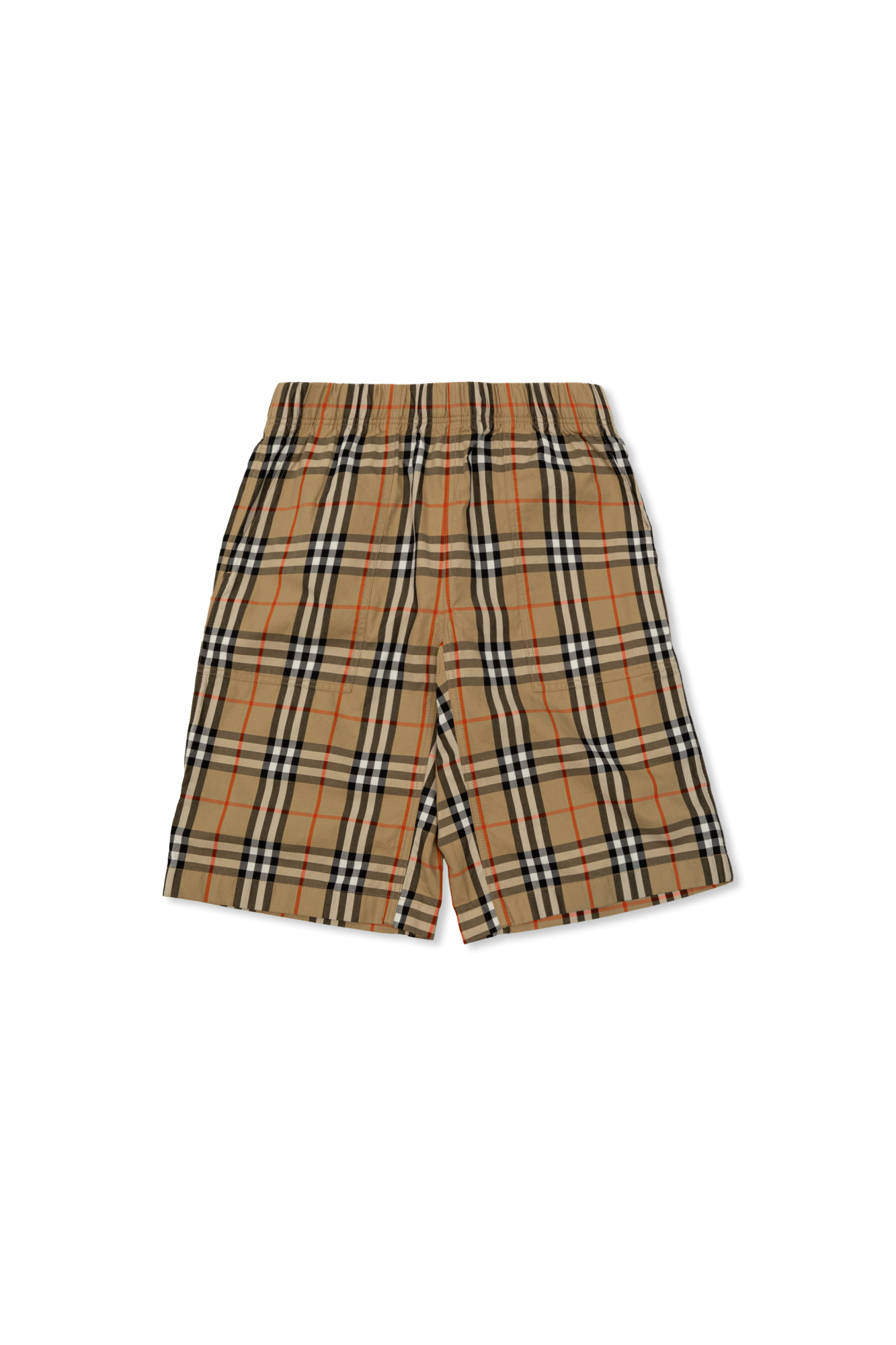 Burberry Kids Szorty Ze Wzorem W Kratę, Unisex, Brązowy