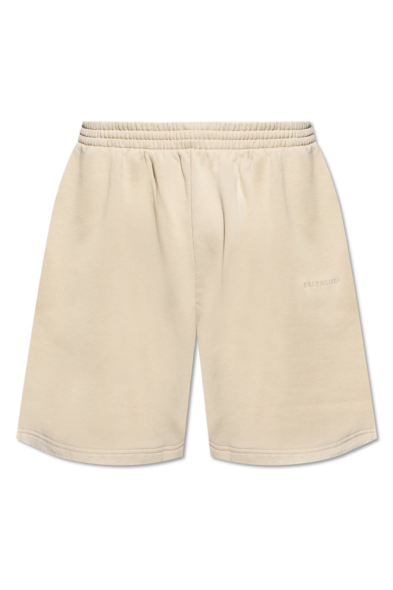 Balenciaga Szorty Z Logo, Mężczyźni, Beżowy