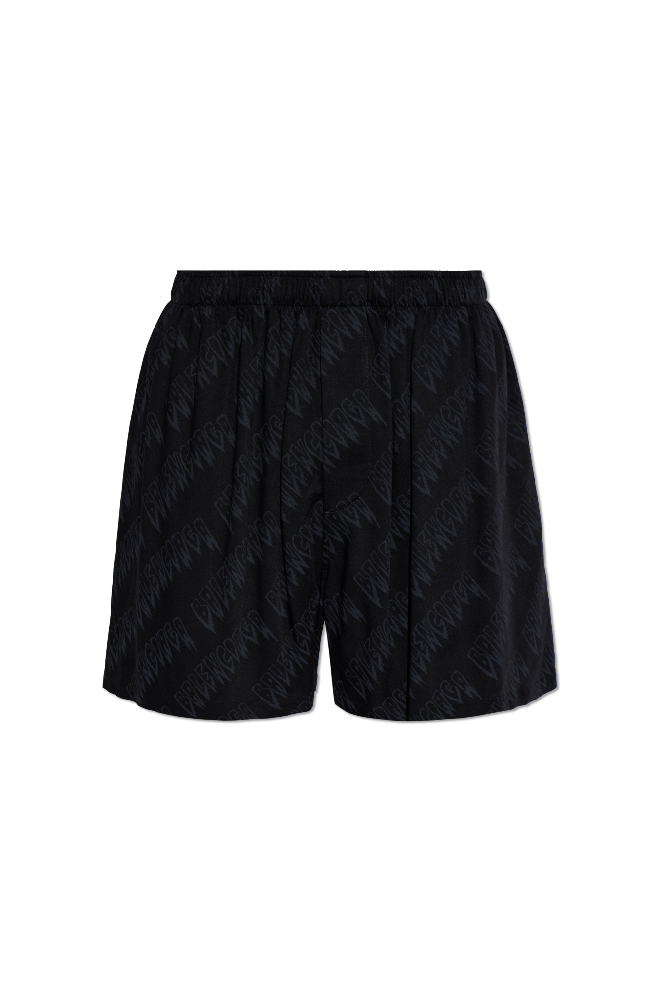 Balenciaga Szorty Z Monogramem, Mężczyźni, Czarny