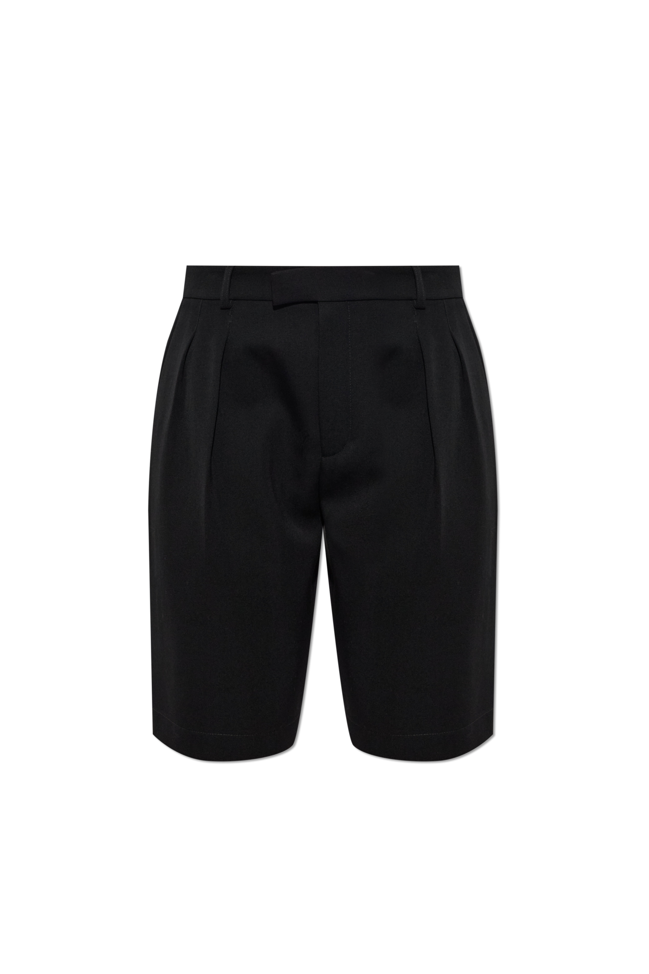 Saint Laurent Wełniane Szorty Typu ‘cargo’, Kobiety, Czarny