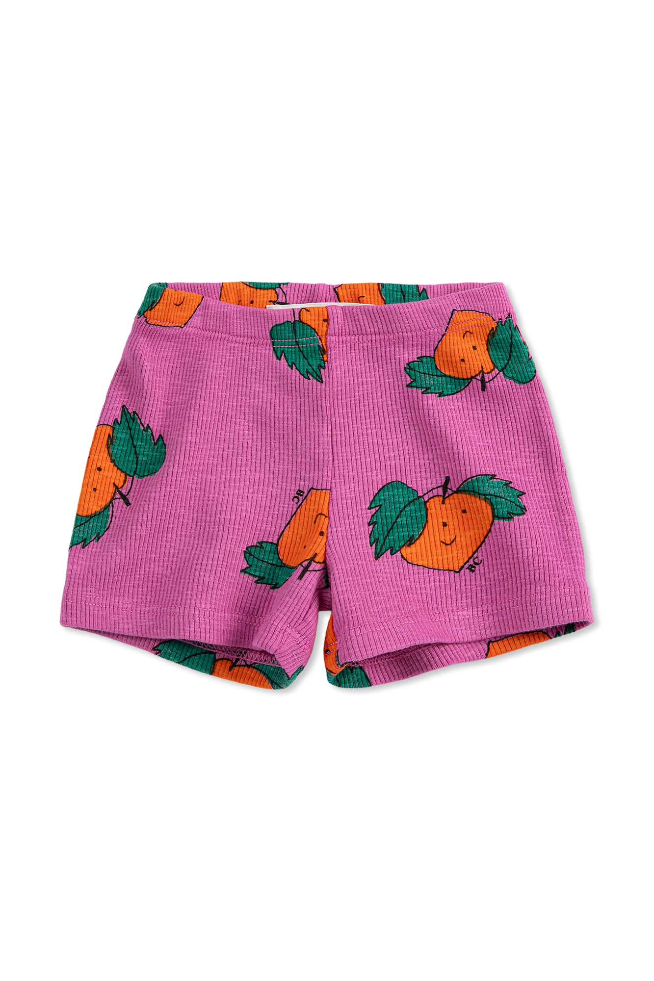 Bobo Choses Prążkowane Krótkie  Leginsy Z Nadrukiem, Unisex, Różowy