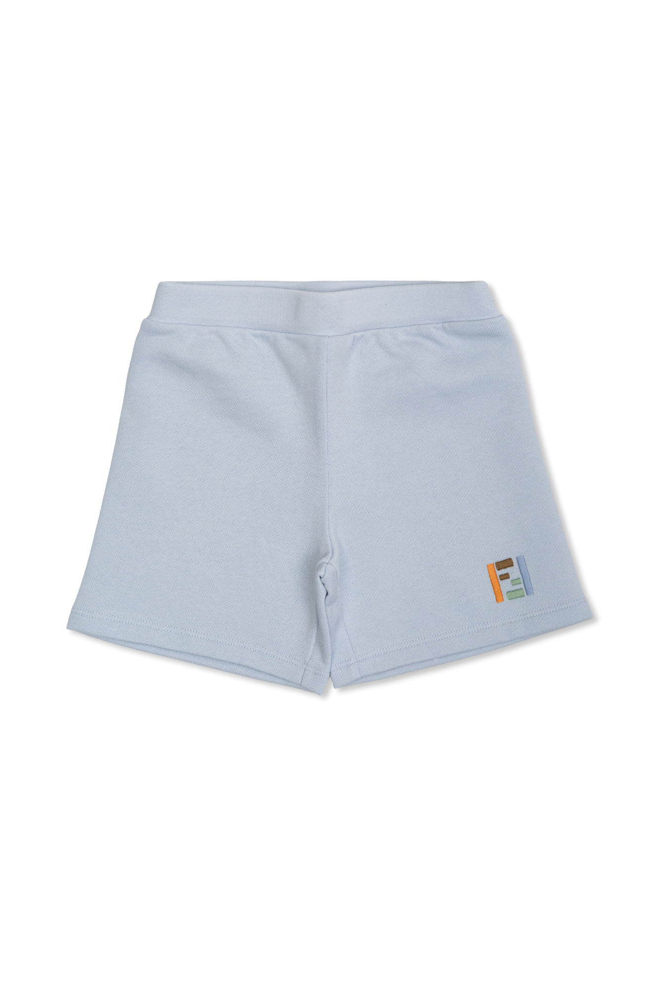 Fendi Kids Szorty Z Logo, Unisex, Niebieski