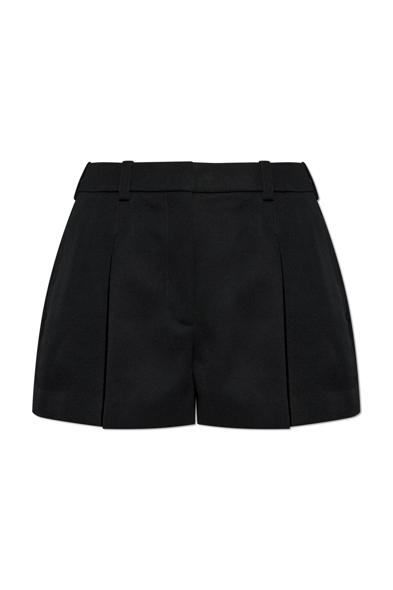 Givenchy Wełniane Szorty Z Zaszewkami, Kobiety, Czarny