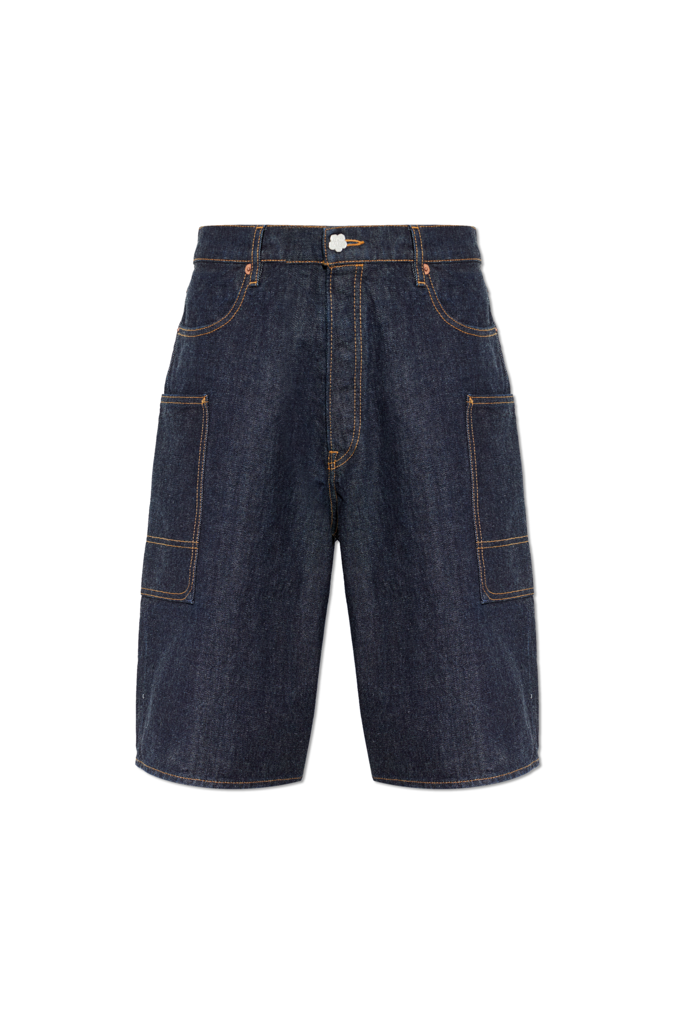 Kenzo Jeansowe Szorty Typu ‘Cargo’, Mężczyźni, Granatowy