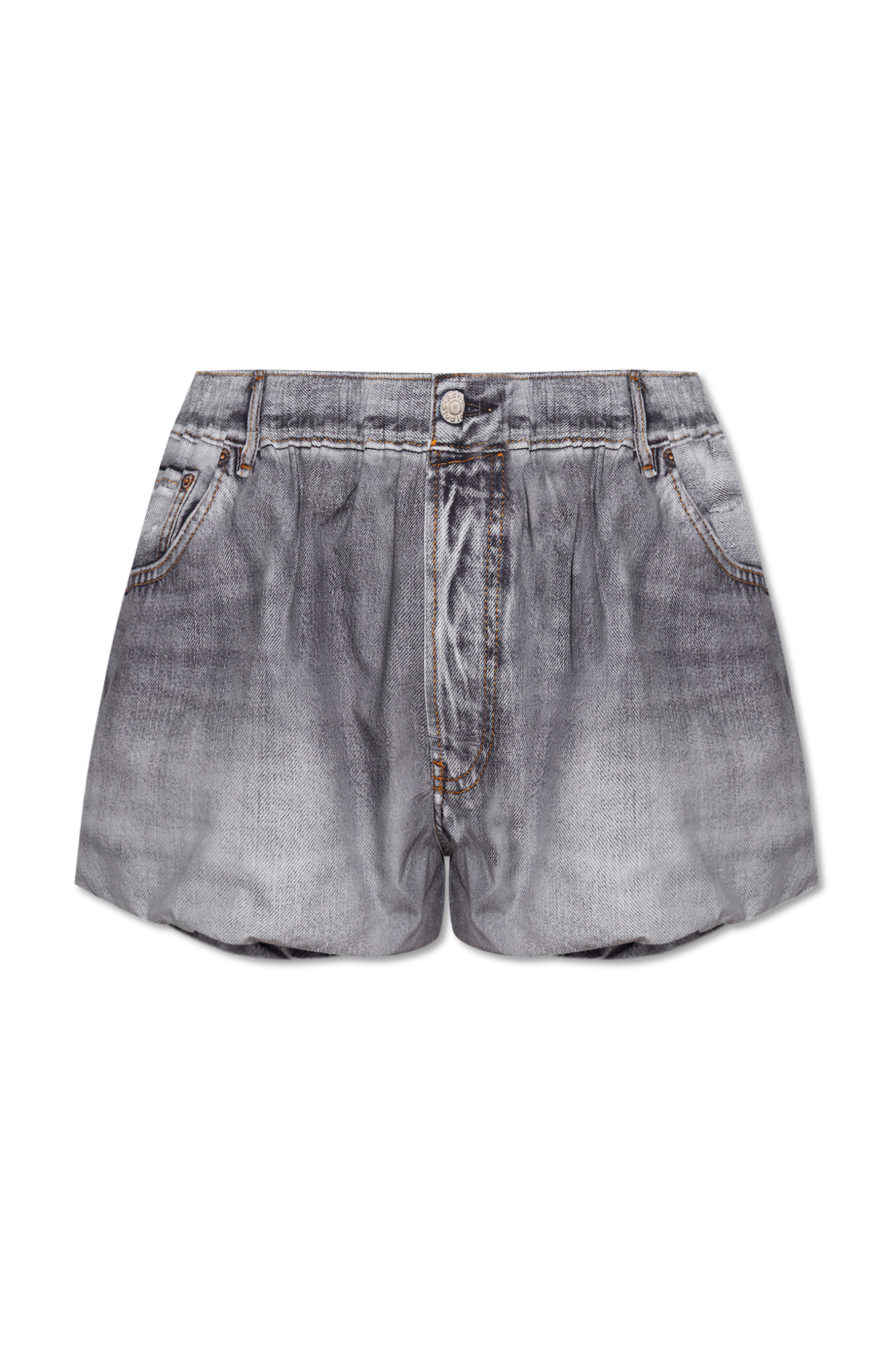 Acne Studios Szorty Z Nadrukiem, Kobiety, Szary