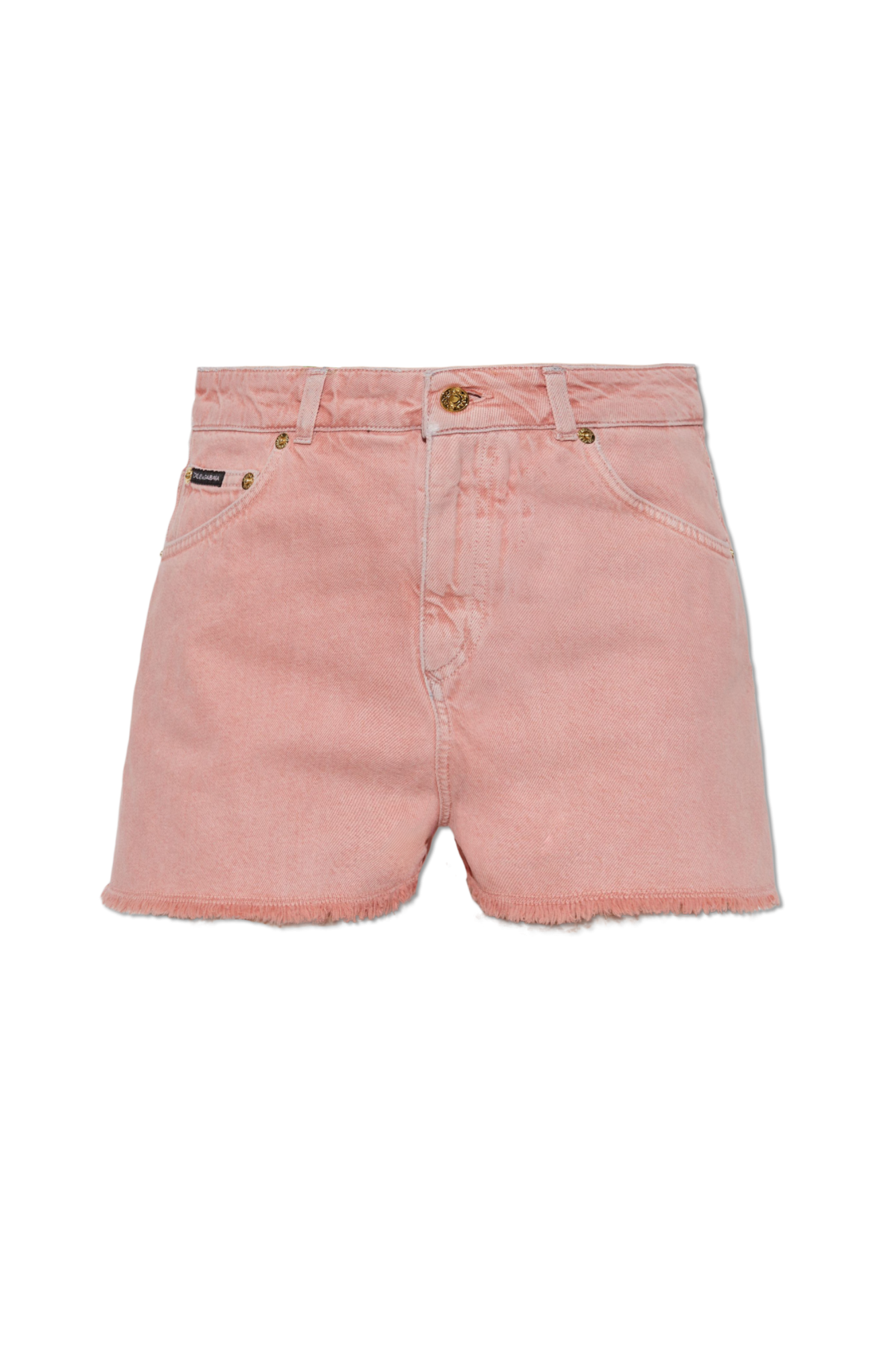 Dolce & Gabbana Jeansowe Szorty Z Efektem `vintage`, Kobiety, Różowy
