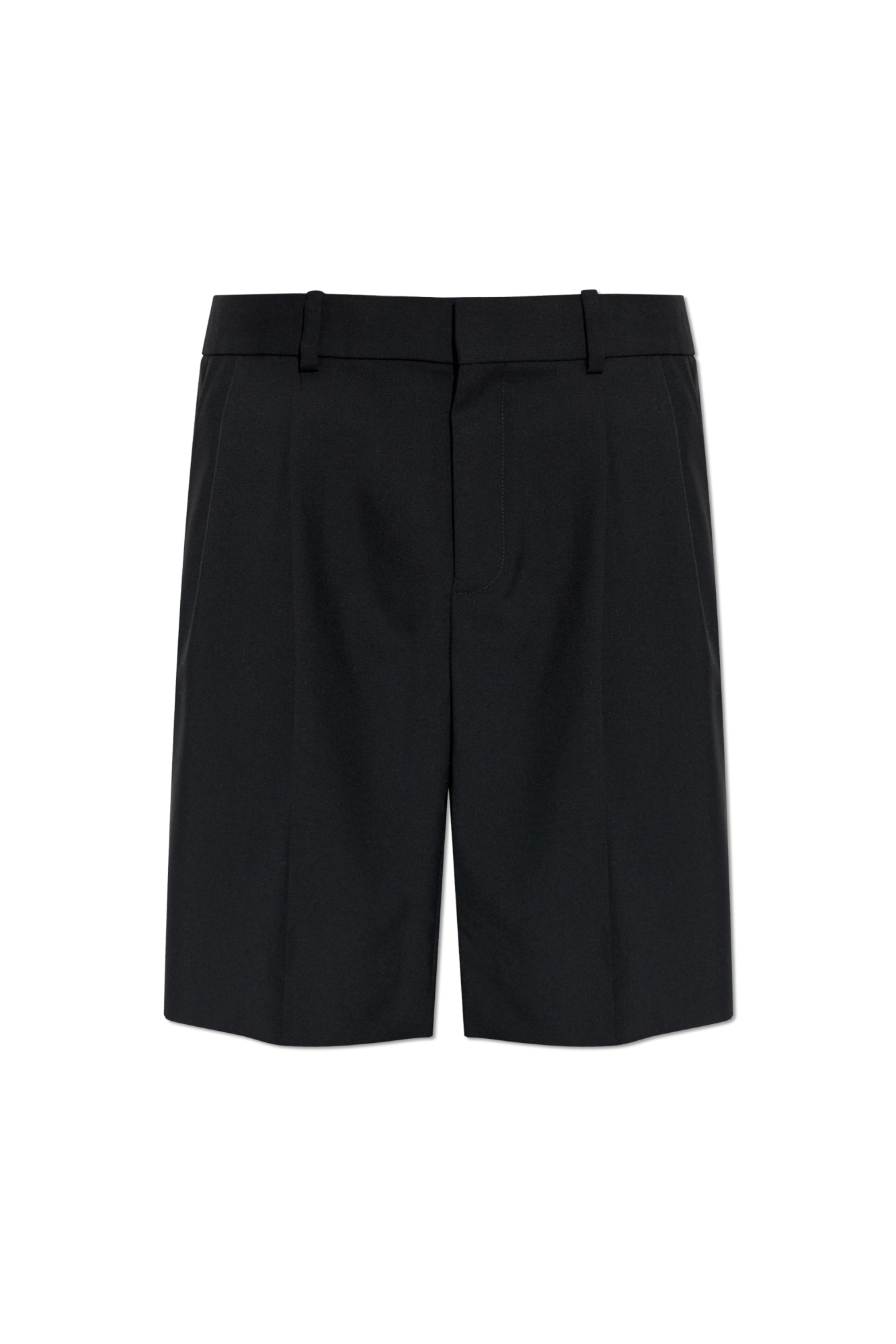 Balmain Wełniane Szorty, Mężczyźni, Czarny