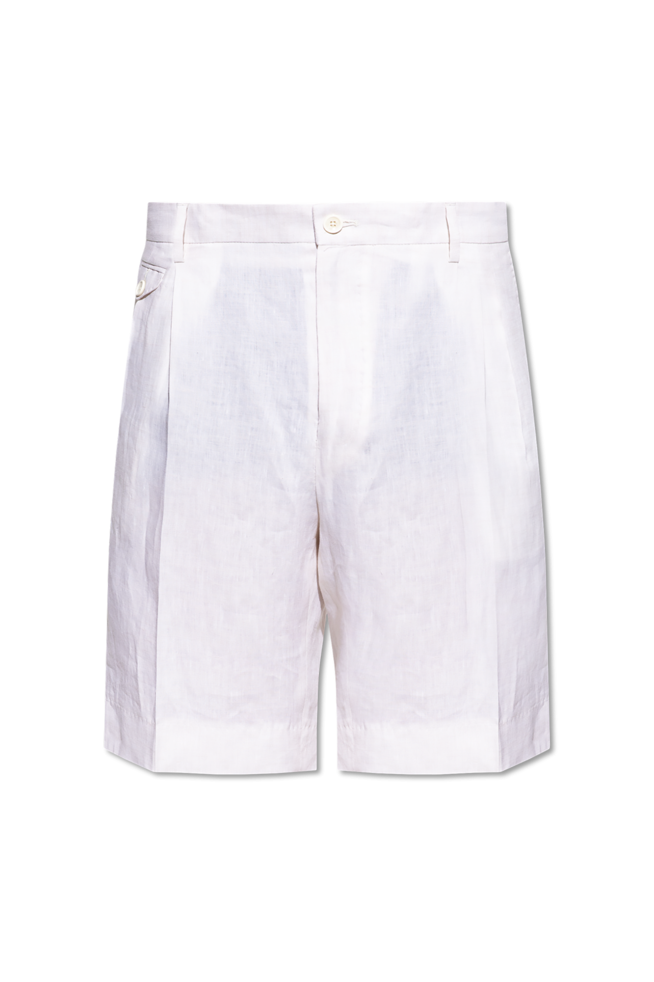 Dolce & Gabbana Lniane Szorty, Mężczyźni, Biały