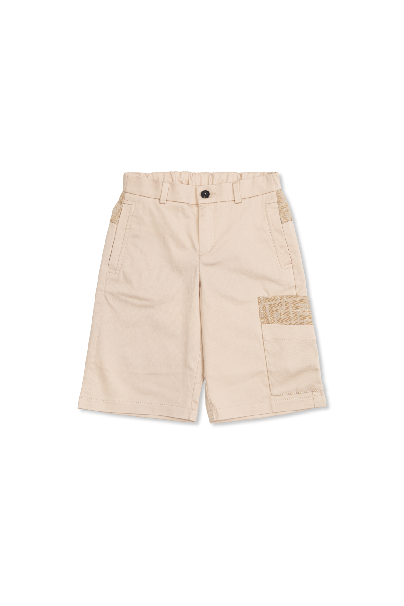 Fendi Kids Szorty Typu ‘Cargo’, Unisex, Beżowy