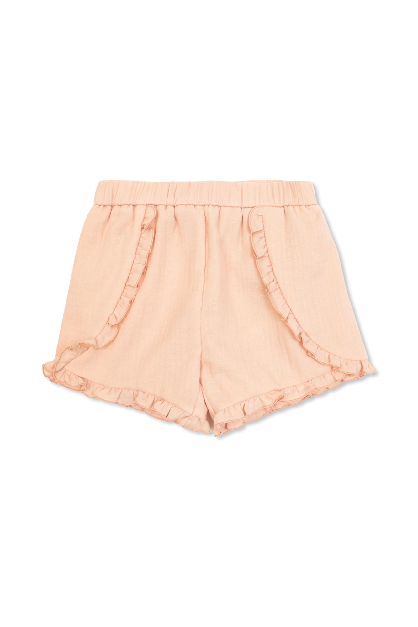 Moncler Enfant Bawełniane Szorty Z Falbanami, Unisex, Różowy