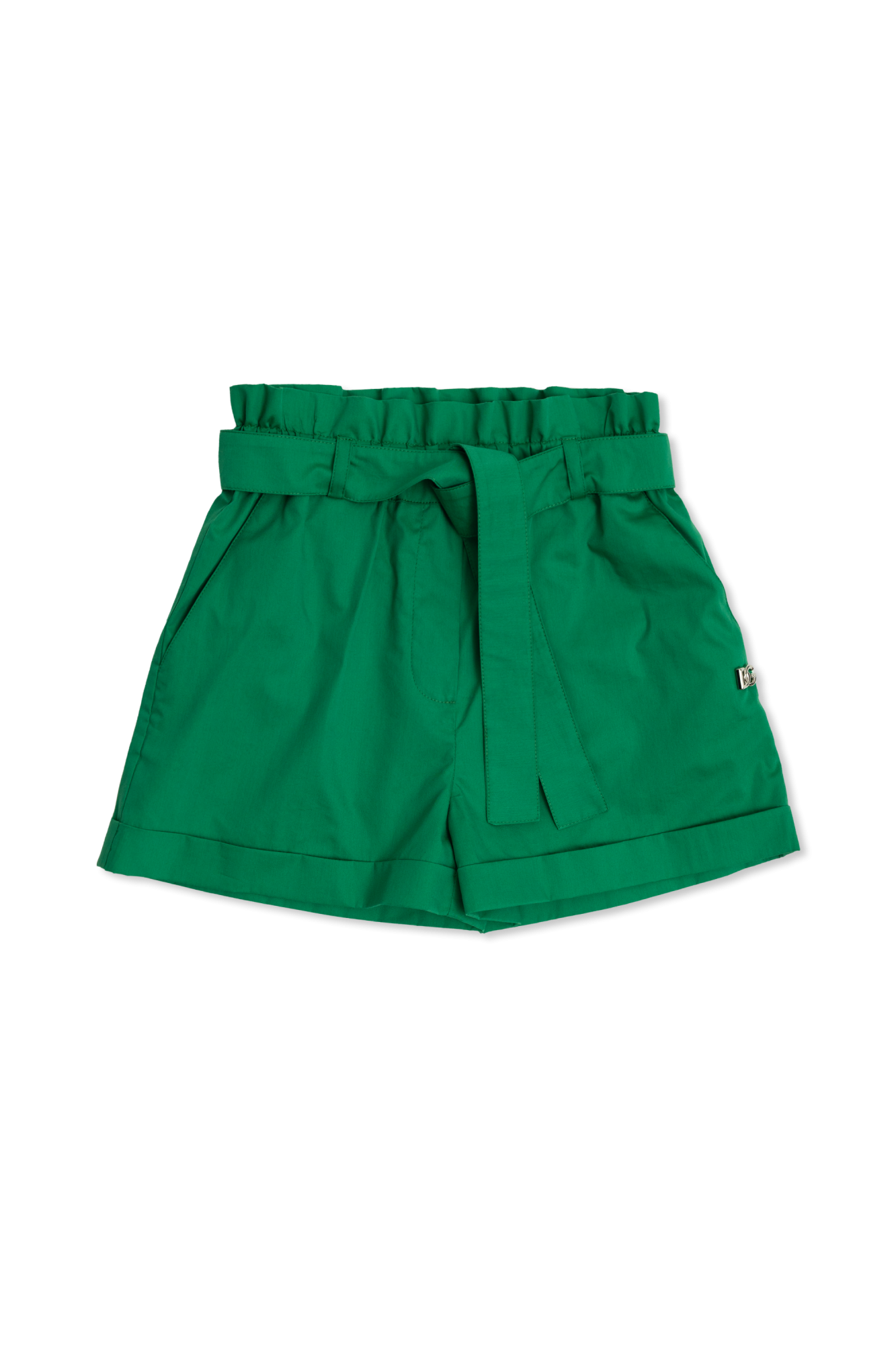 Dolce & Gabbana Kids Szorty Z Logo, Unisex, Zielony