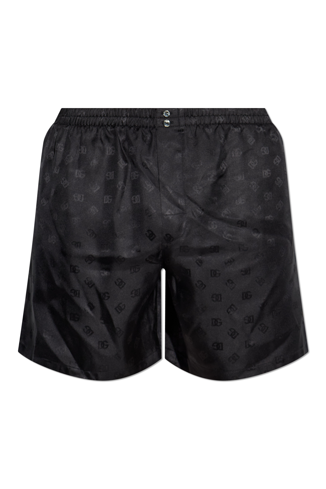 Dolce & Gabbana Jedwabne Szorty, Mężczyźni, Czarny