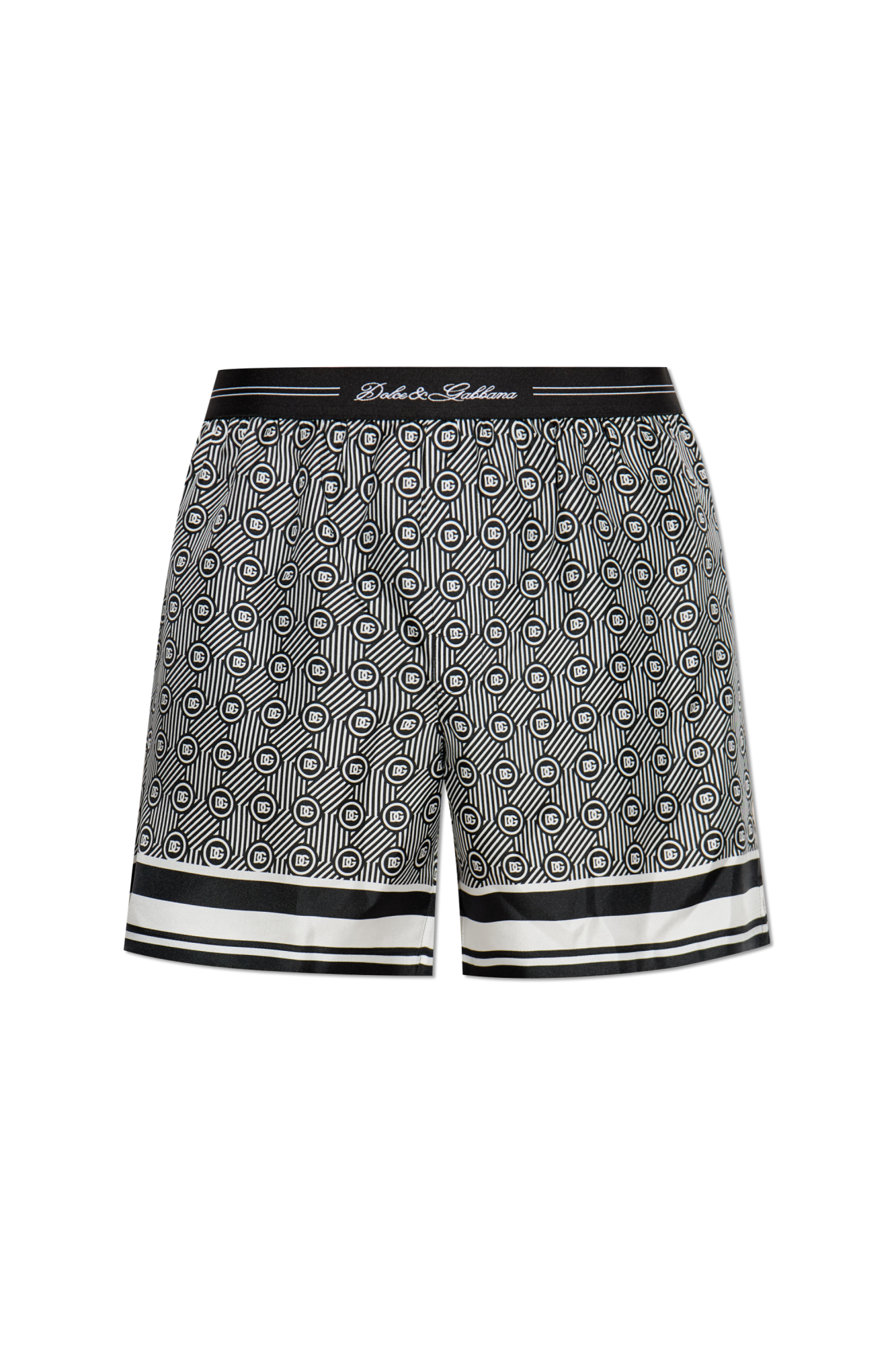 Dolce & Gabbana Jedwabne Szorty, Mężczyźni, Szary