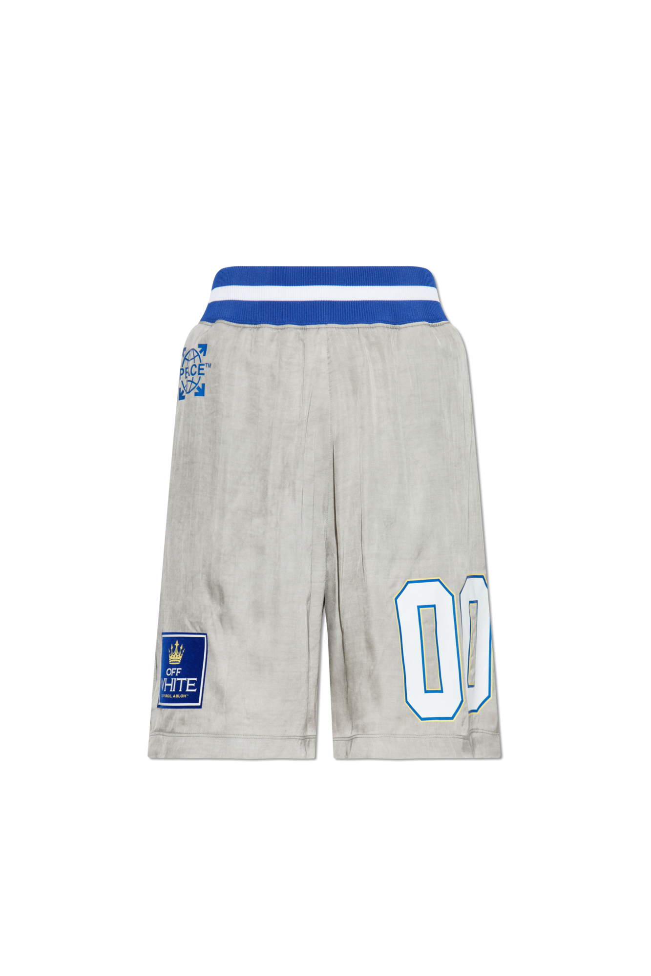 Off-White Szorty Z Nadrukiem, Kobiety, Szary