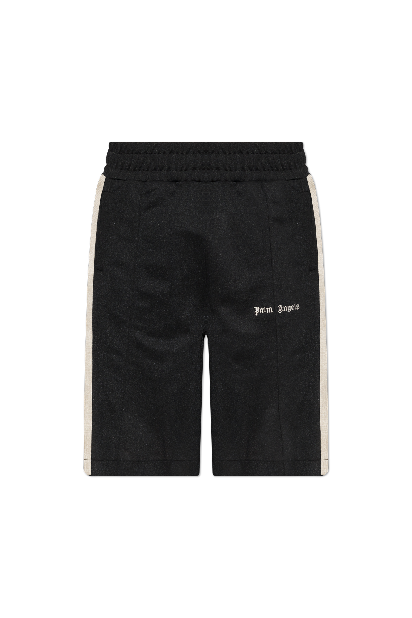 Palm Angels Szorty Z Wyszytym Logo, Mężczyźni, Czarny