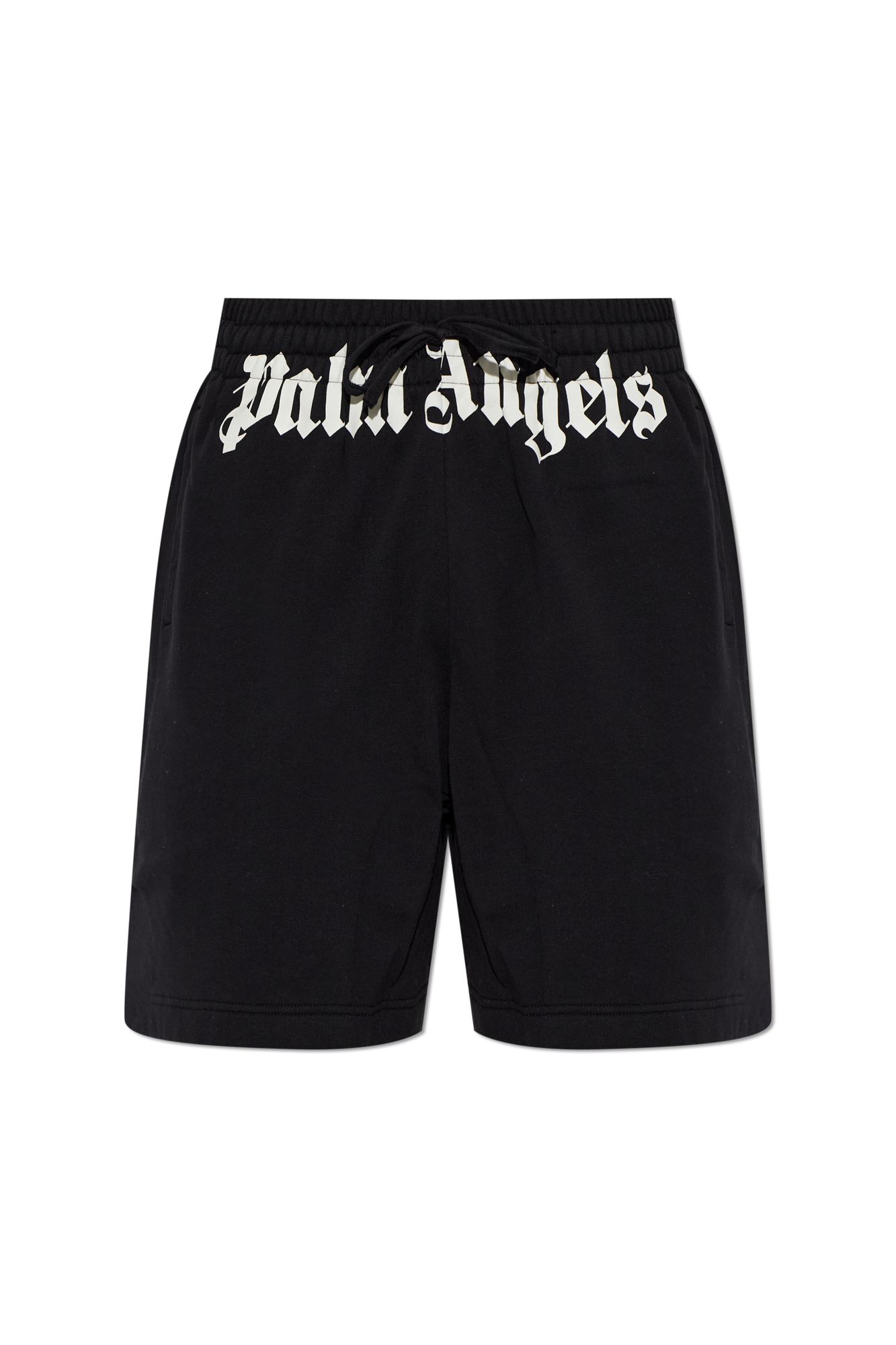 Palm Angels Szorty Z Logo, Mężczyźni, Czarny