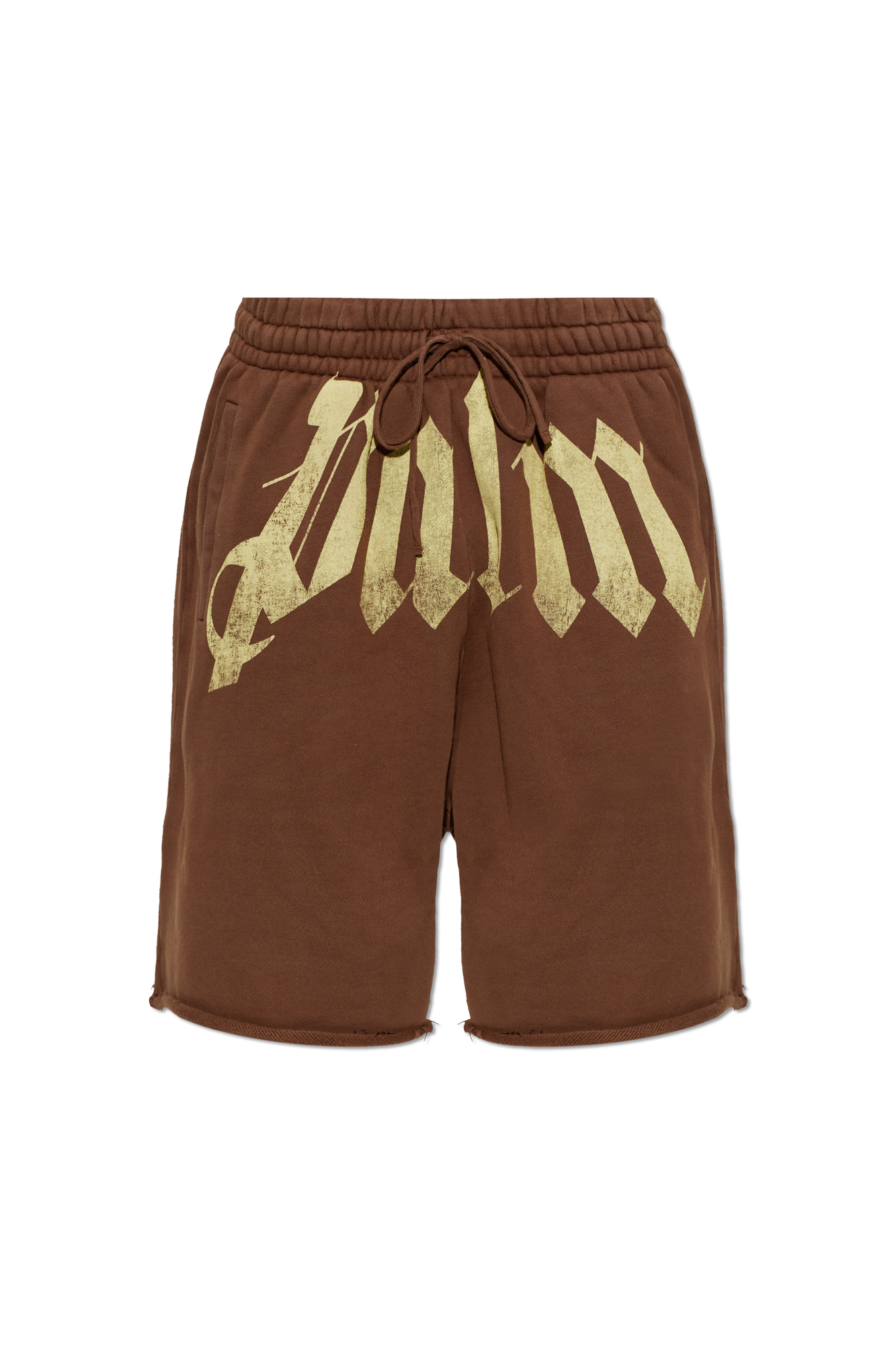 Palm Angels Szorty Z Logo, Mężczyźni, Brązowy
