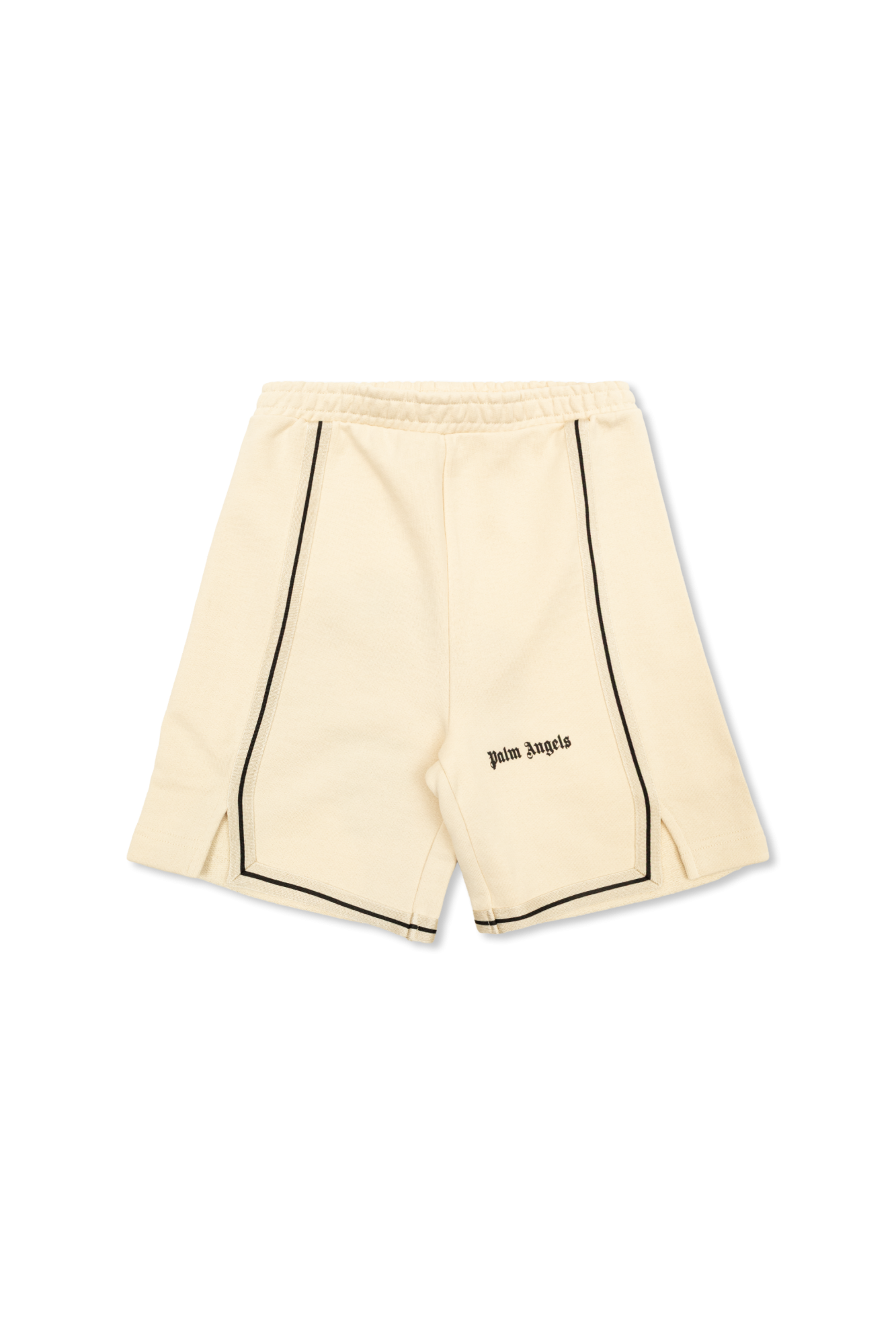 Palm Angels Kids Szorty Z Logo, Unisex, Kremowy