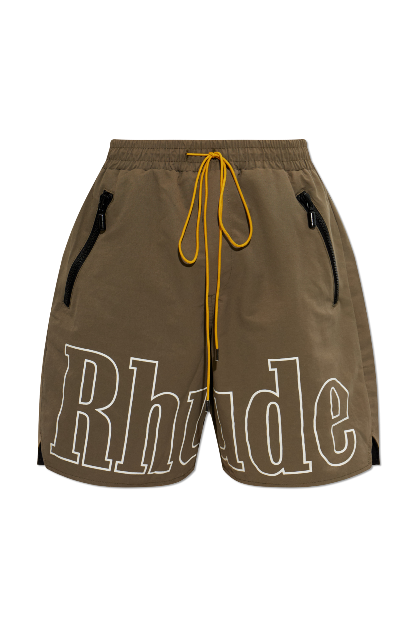 Rhude Szorty Z Logo, Mężczyźni, Brązowy