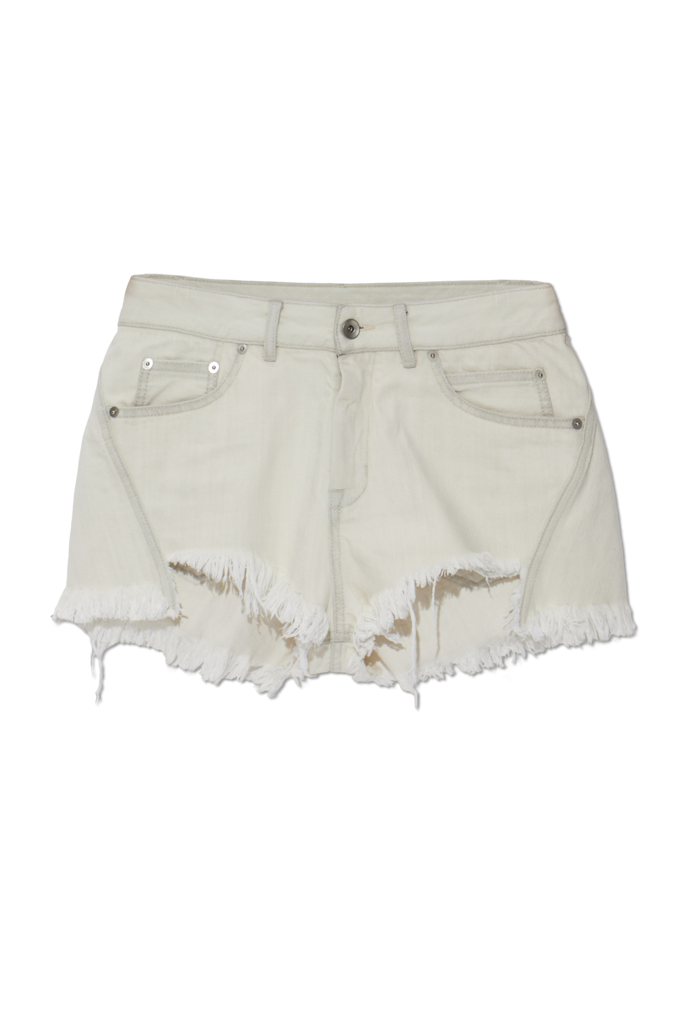 Rick Owens Jeansowe Szorty ‘Bias Cutoffs’, Kobiety, Szary