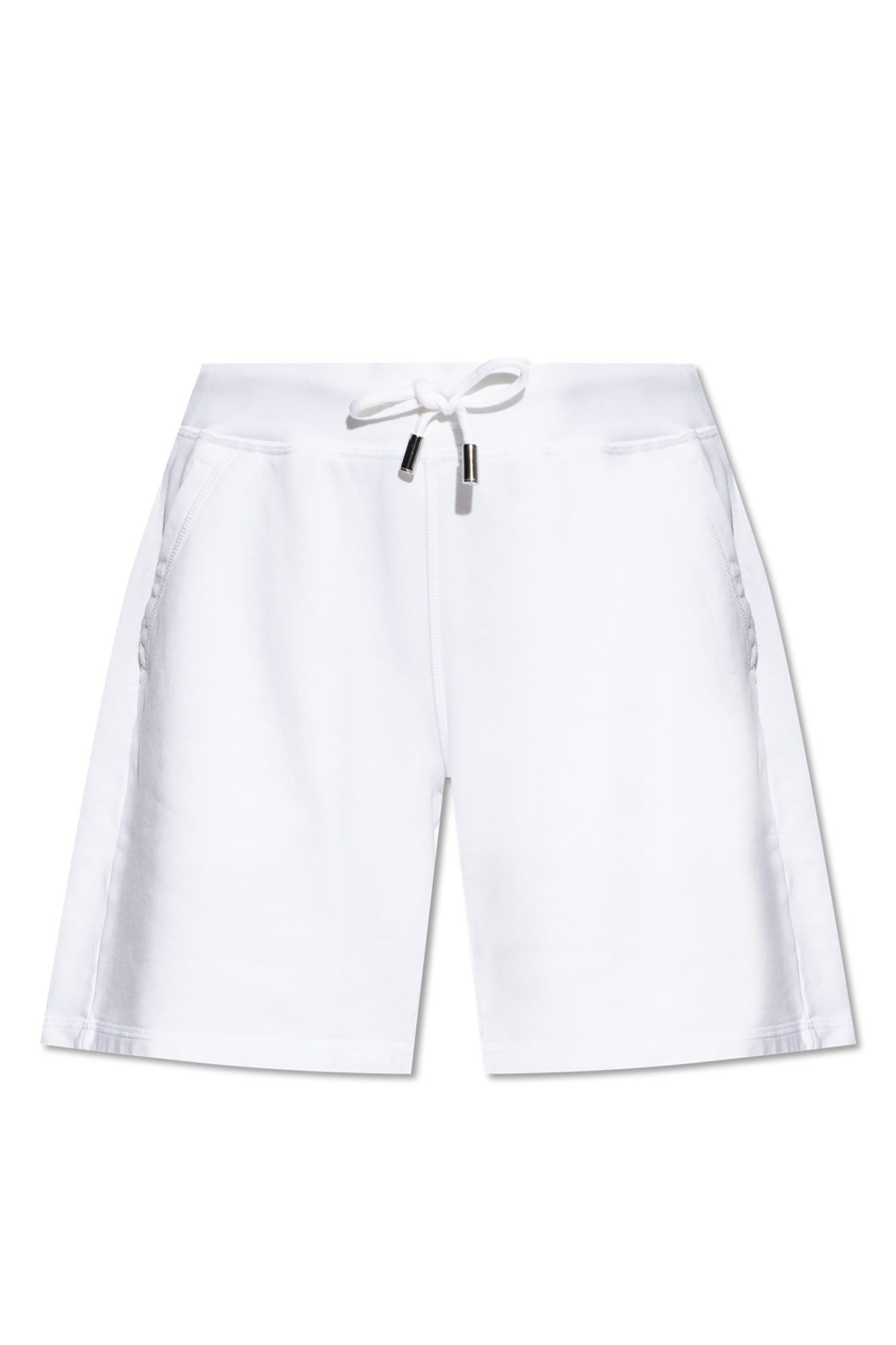 Dsquared2 Bawełniane Szorty Z Nadrukowanym Logo, Kobiety, Biały