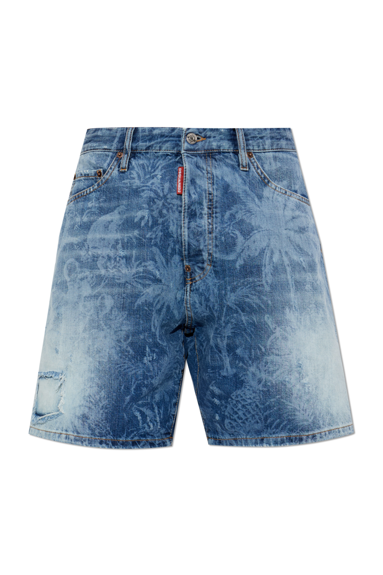 Dsquared2 Jeansowe Szorty ‘Boxer’, Mężczyźni, Niebieski