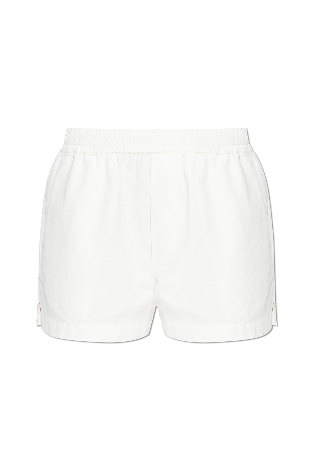 Dsquared2 Lniane Szorty Z Wyszytym Logo, Kobiety, Biały