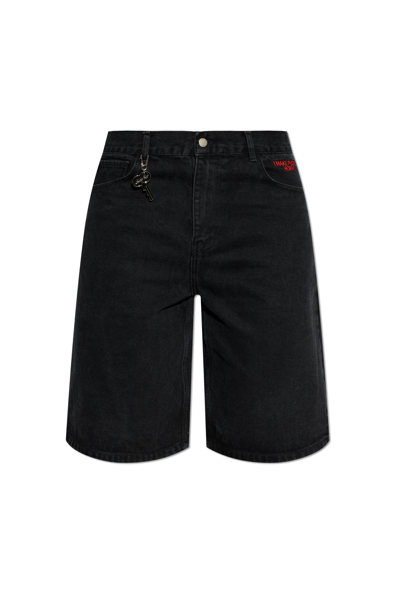 CARNE BOLLENTE Jeansowe Szorty, Unisex, Czarny