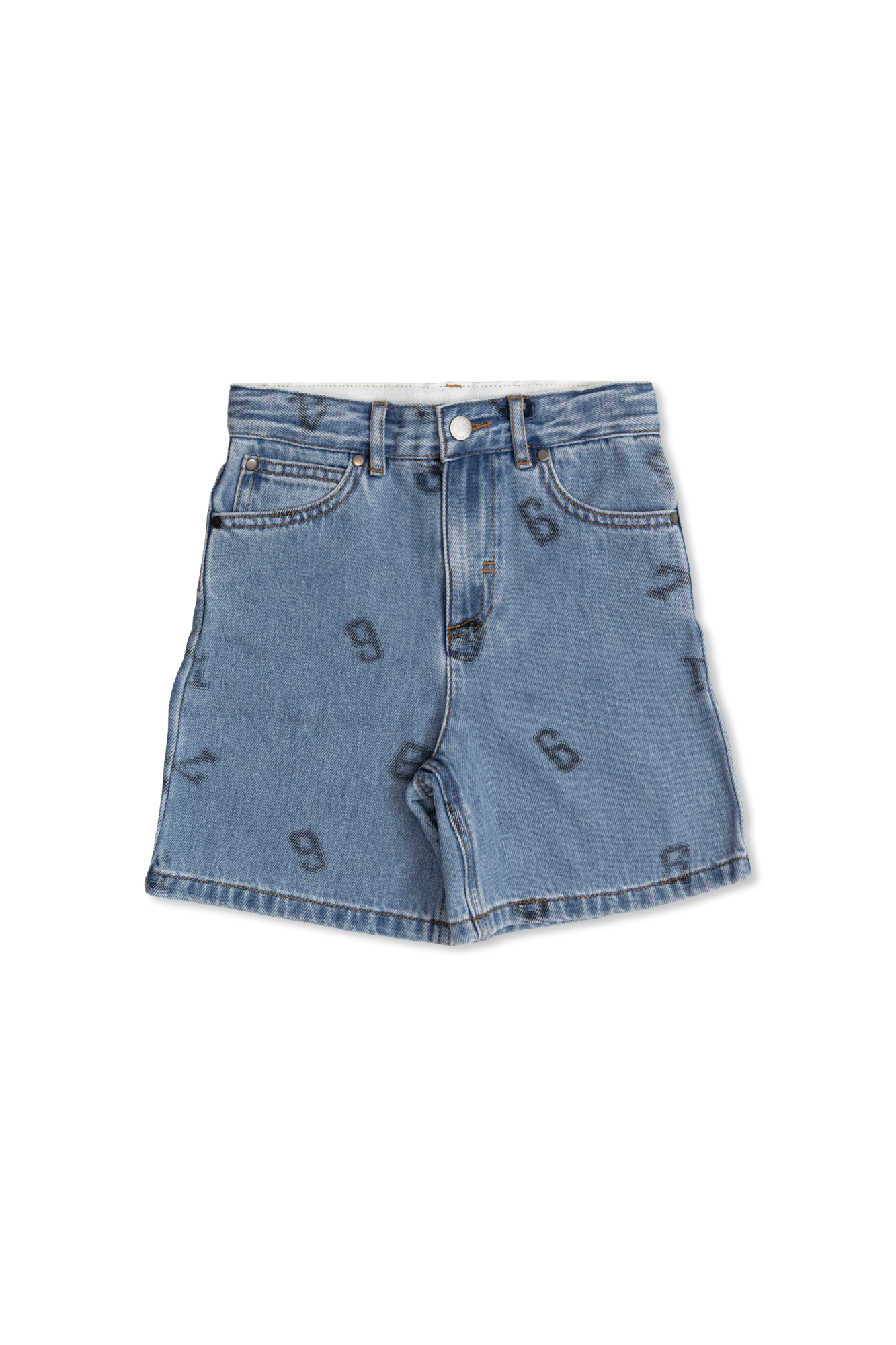 Stella McCartney Kids Jeansowe Szorty Z Kieszeniami, Unisex, Niebieski