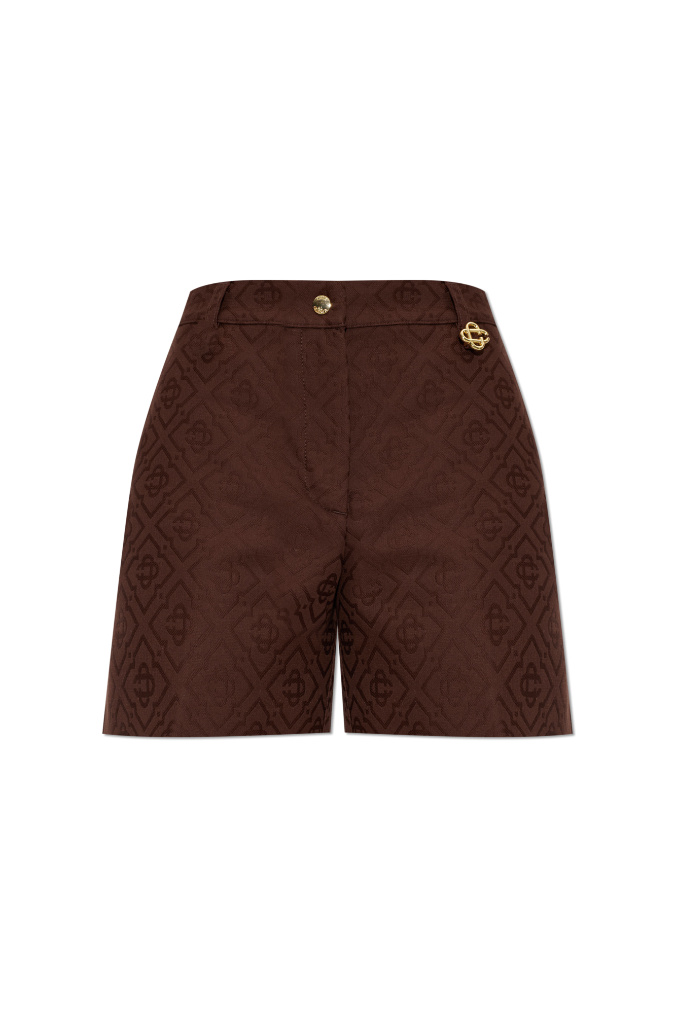 Casablanca Szorty Z Monogramem, Kobiety, Brązowy