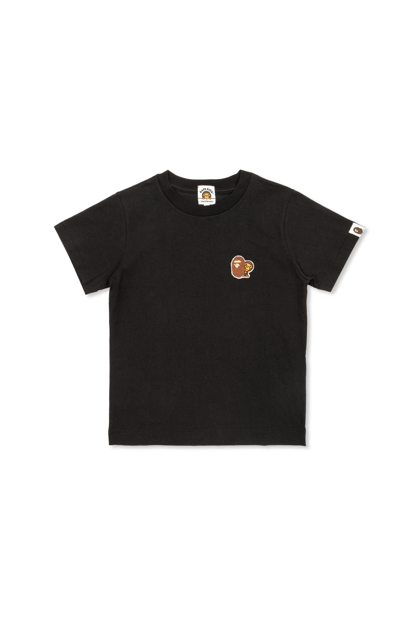 A BATHING APE® Kids T-shirt Z Naszywką, Unisex, Czarny