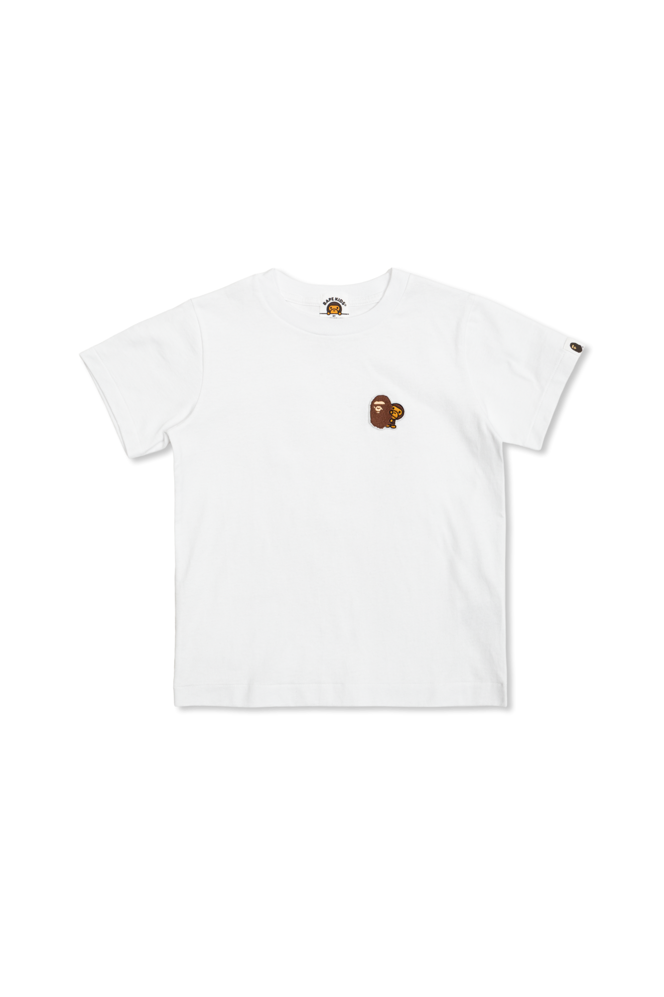 A BATHING APE® Kids T-shirt Z Naszywką, Unisex, Biały
