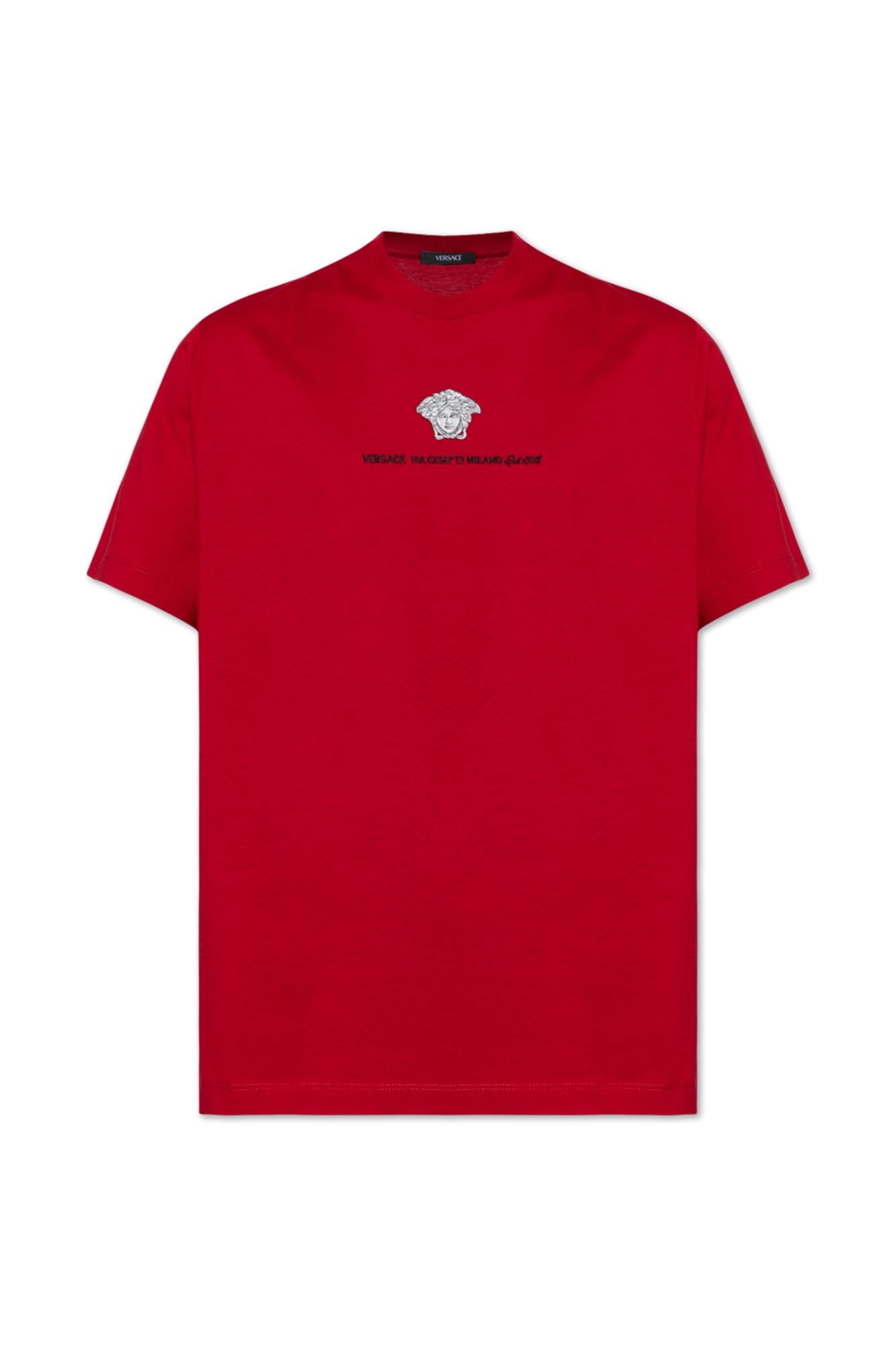 Versace T-shirt Z Logo, Mężczyźni, Czerwony