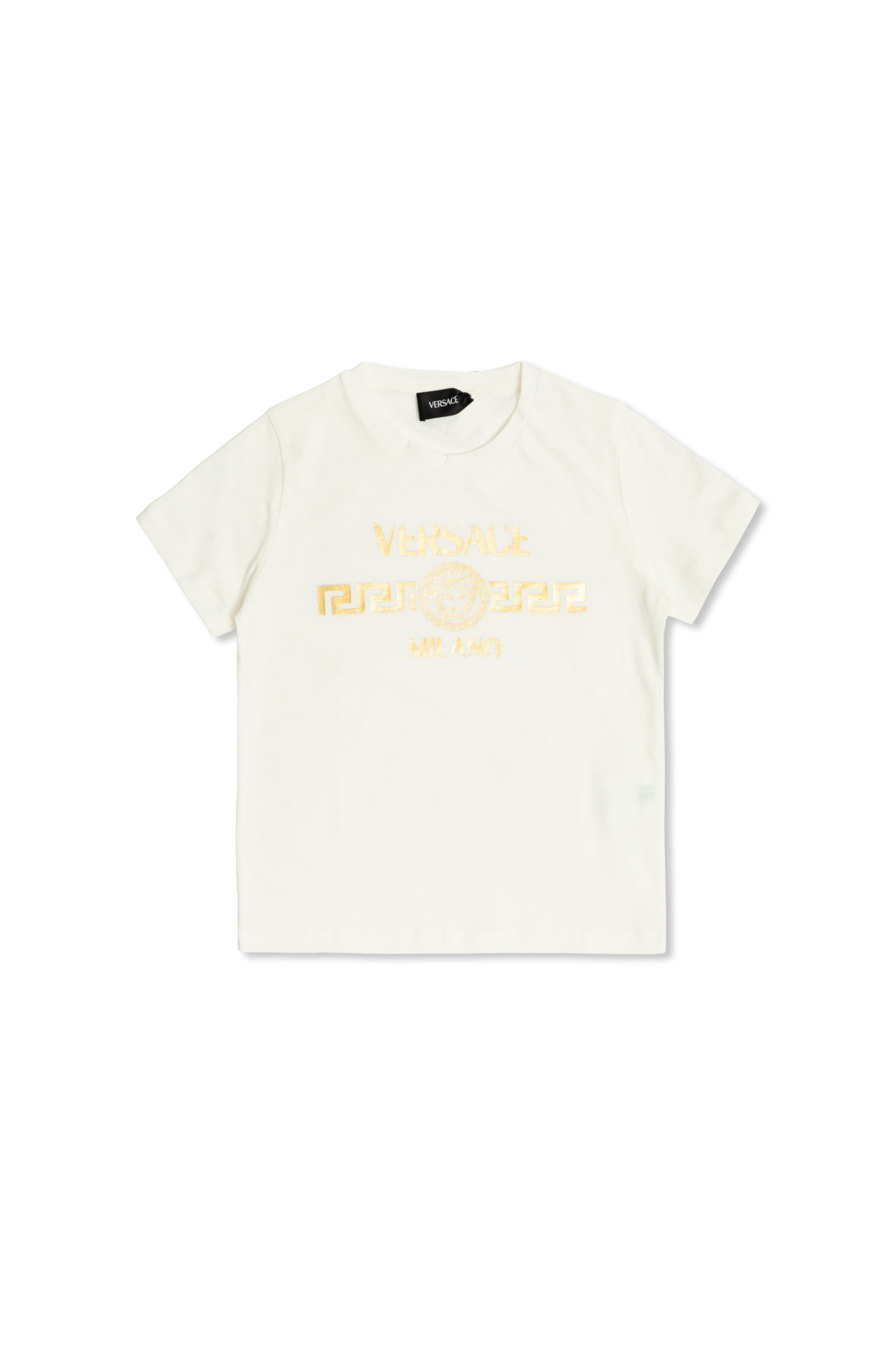 Versace Kids T-shirt Z Nadrukowanym Logo, Unisex, Biały