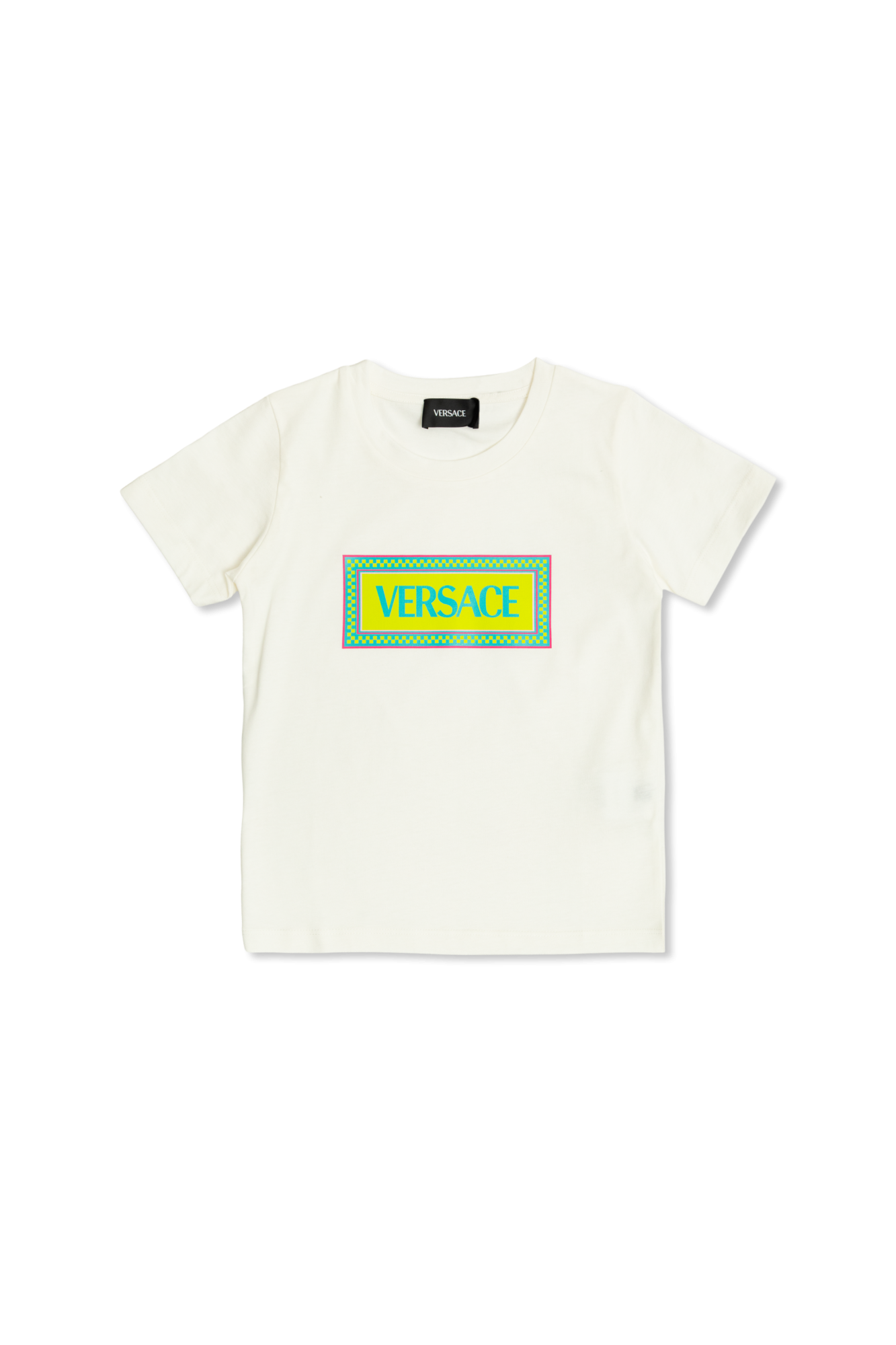 Versace Kids T-shirt Z Nadrukowanym Logo, Unisex, Biały