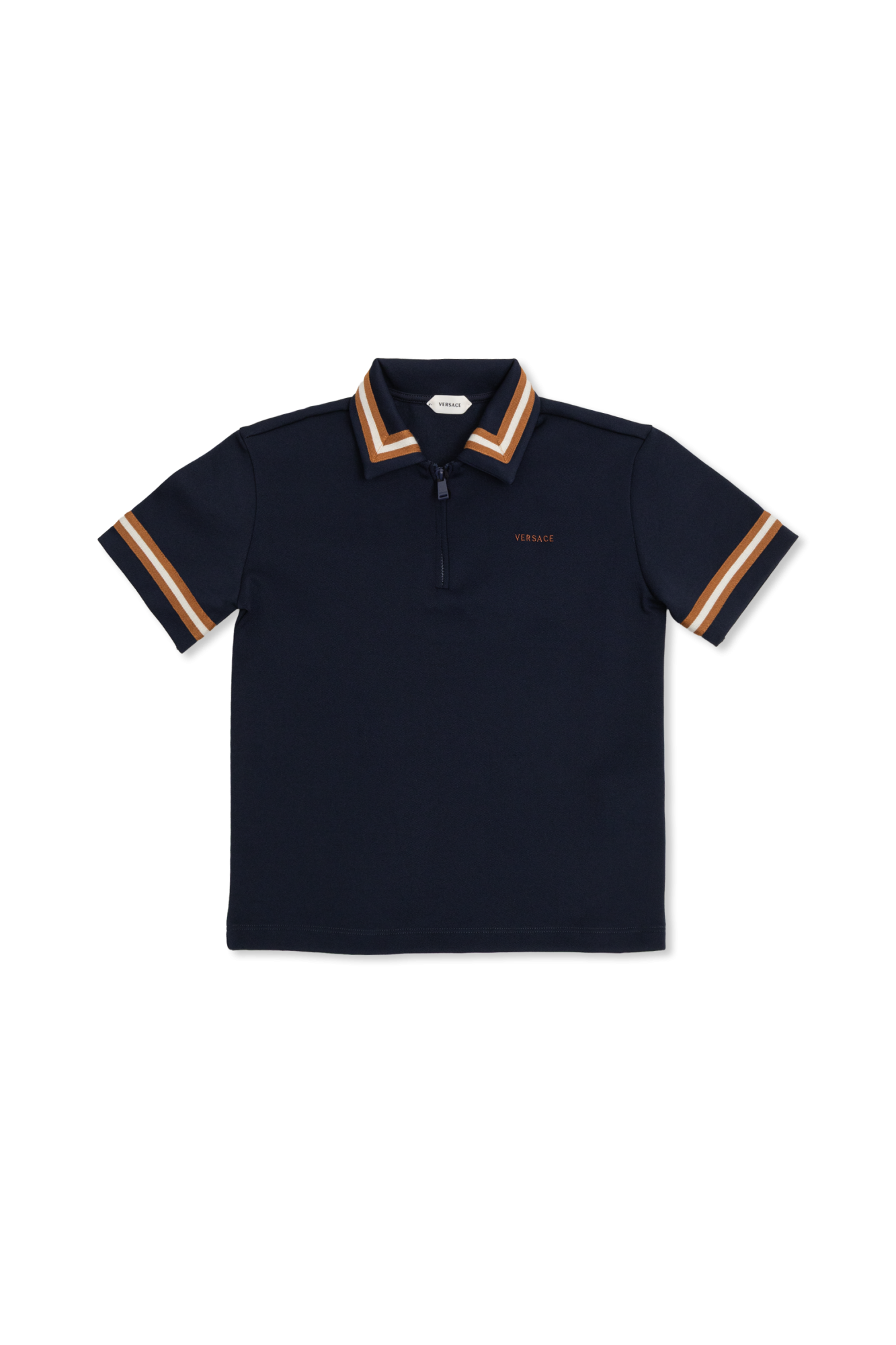 Versace Kids Polo Z Wyszytym Logo, Unisex, Granatowy