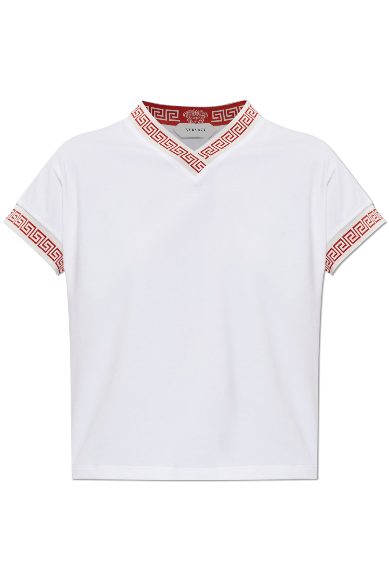 Versace Top Z Dekoltem W Serek, Kobiety, Biały