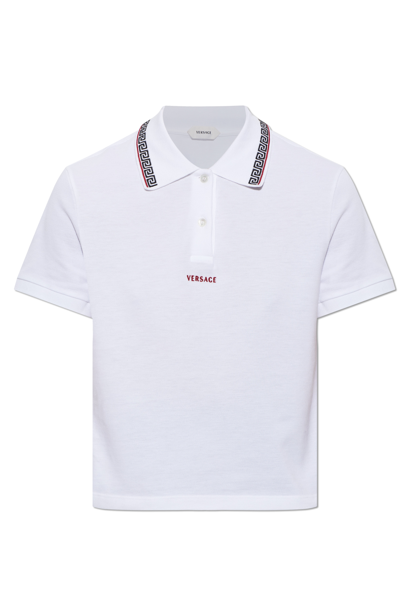 Versace Polo Z Wyszytym Logo, Kobiety, Biały