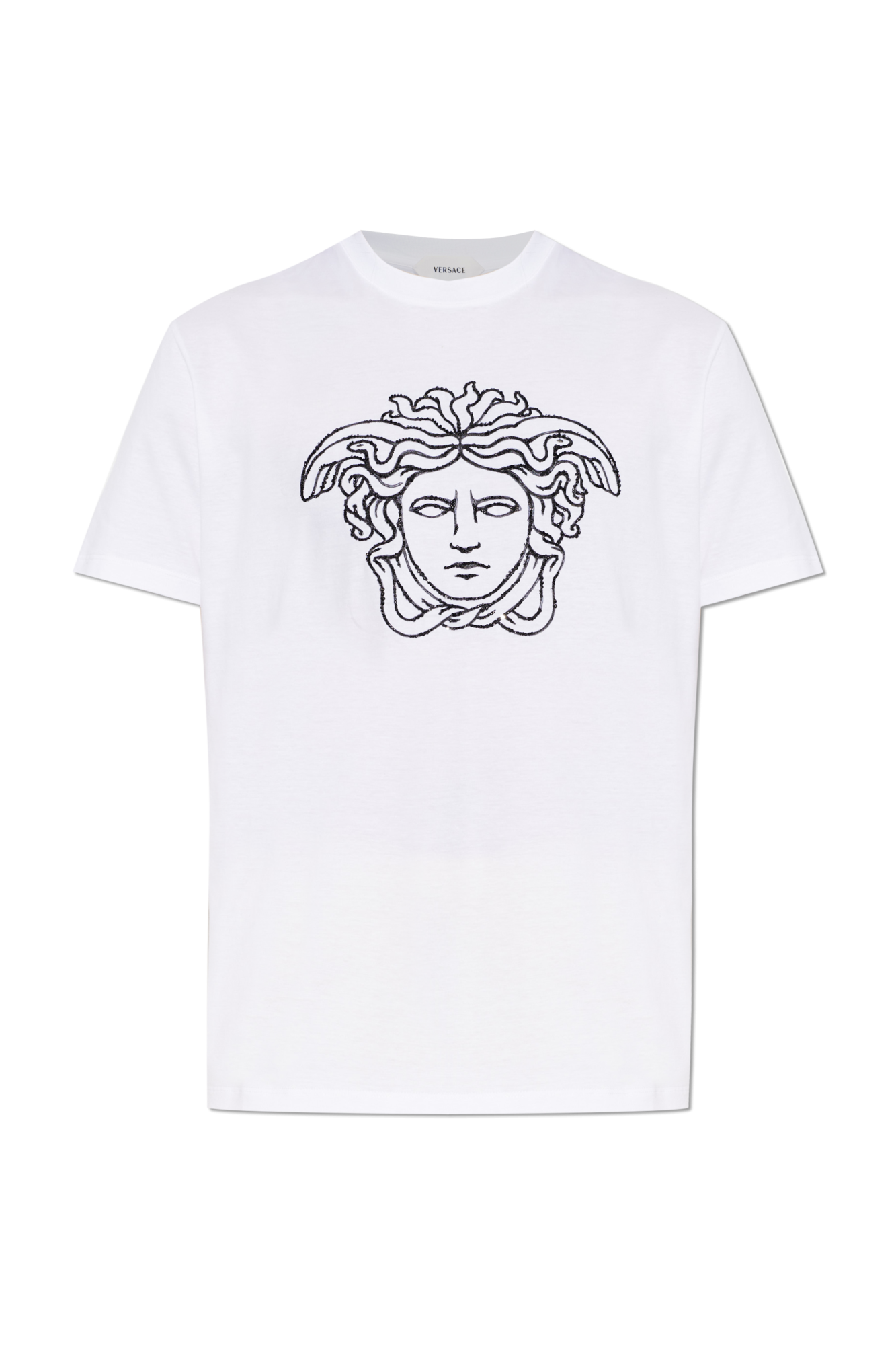 Versace T-shirt Z Głową Meduzy, Mężczyźni, Biały