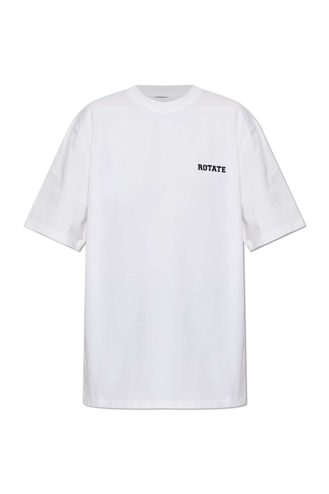 ROTATE T-shirt Z Wyszytym Logo, Kobiety, Biały