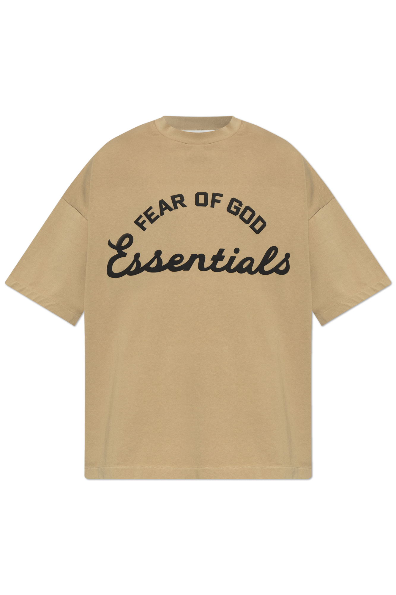 Fear Of God Essentials T-shirt Z Nadrukowanym Logo, Mężczyźni, Beżowy
