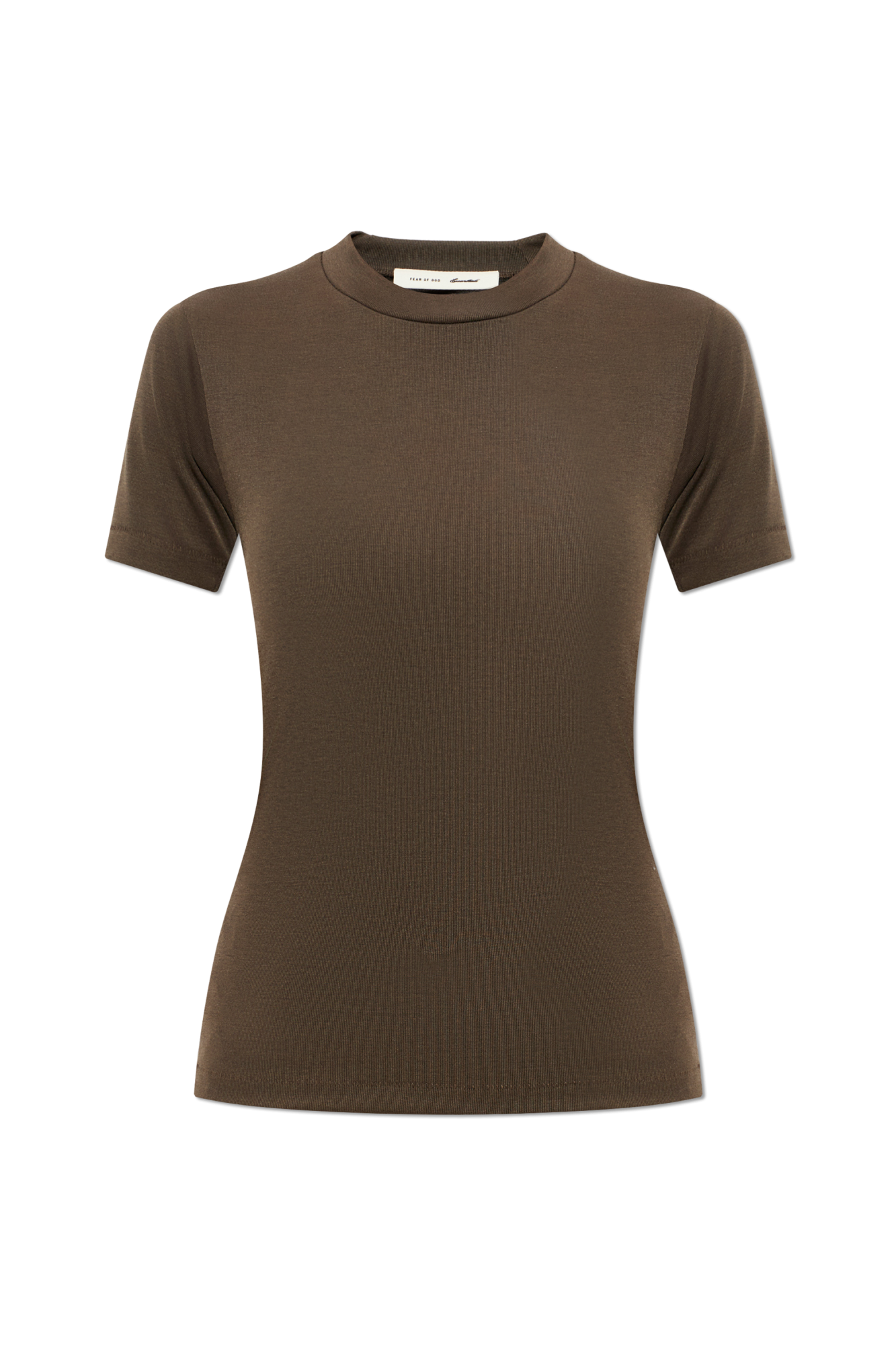 Fear Of God Essentials Top O Dopasowanym Kroju, Kobiety, Brązowy