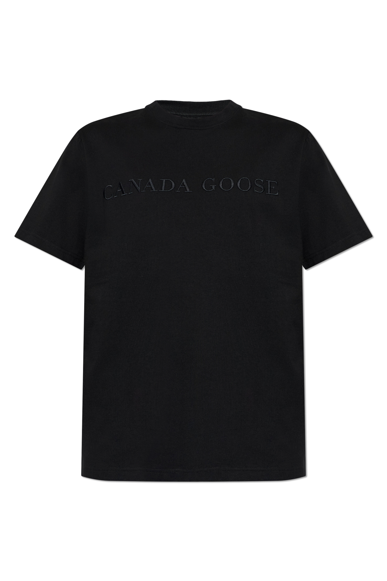 Canada Goose T-shirt Z Logo, Mężczyźni, Czarny
