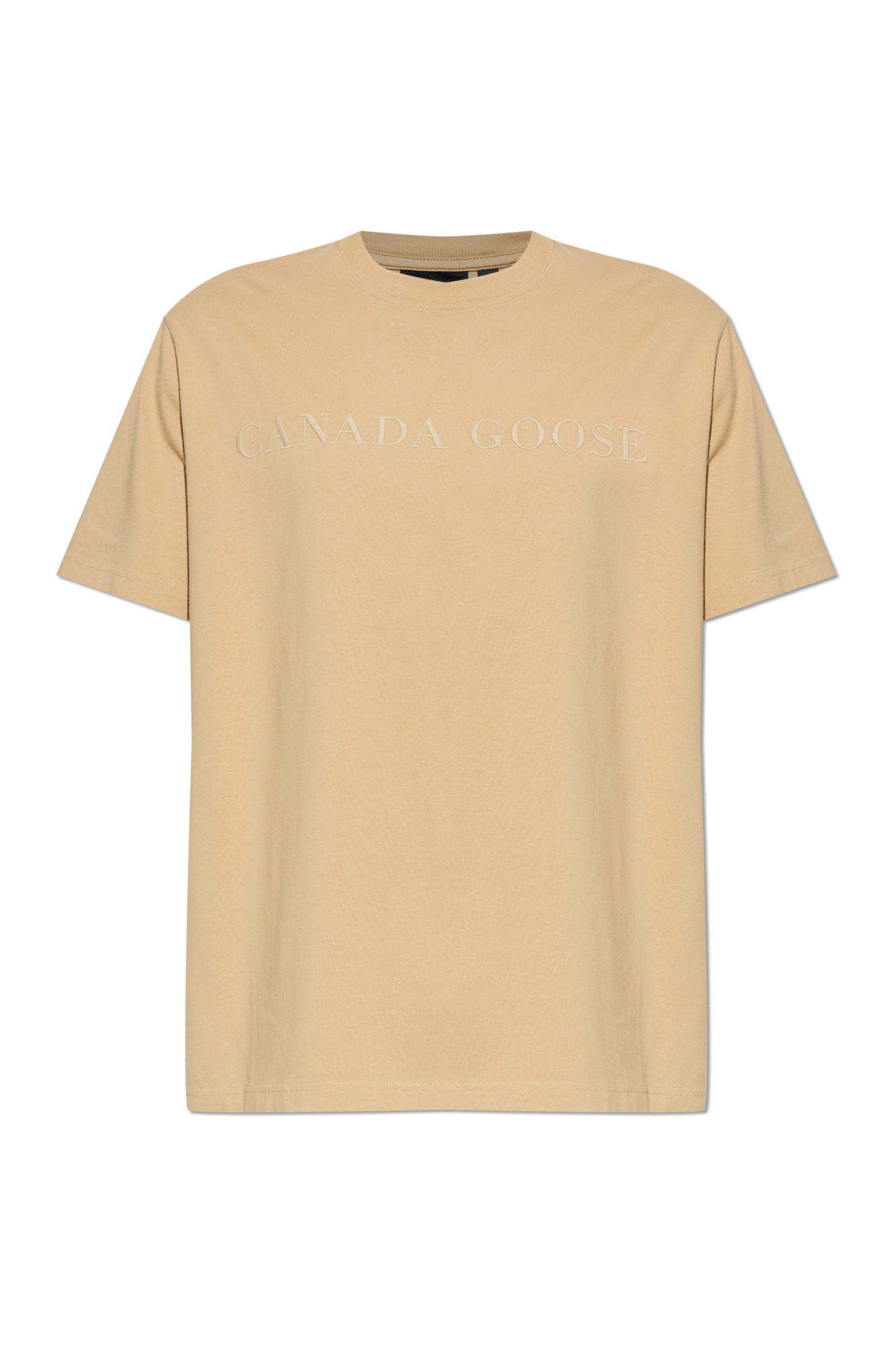 Canada Goose T-shirt Z Logo, Mężczyźni, Beżowy