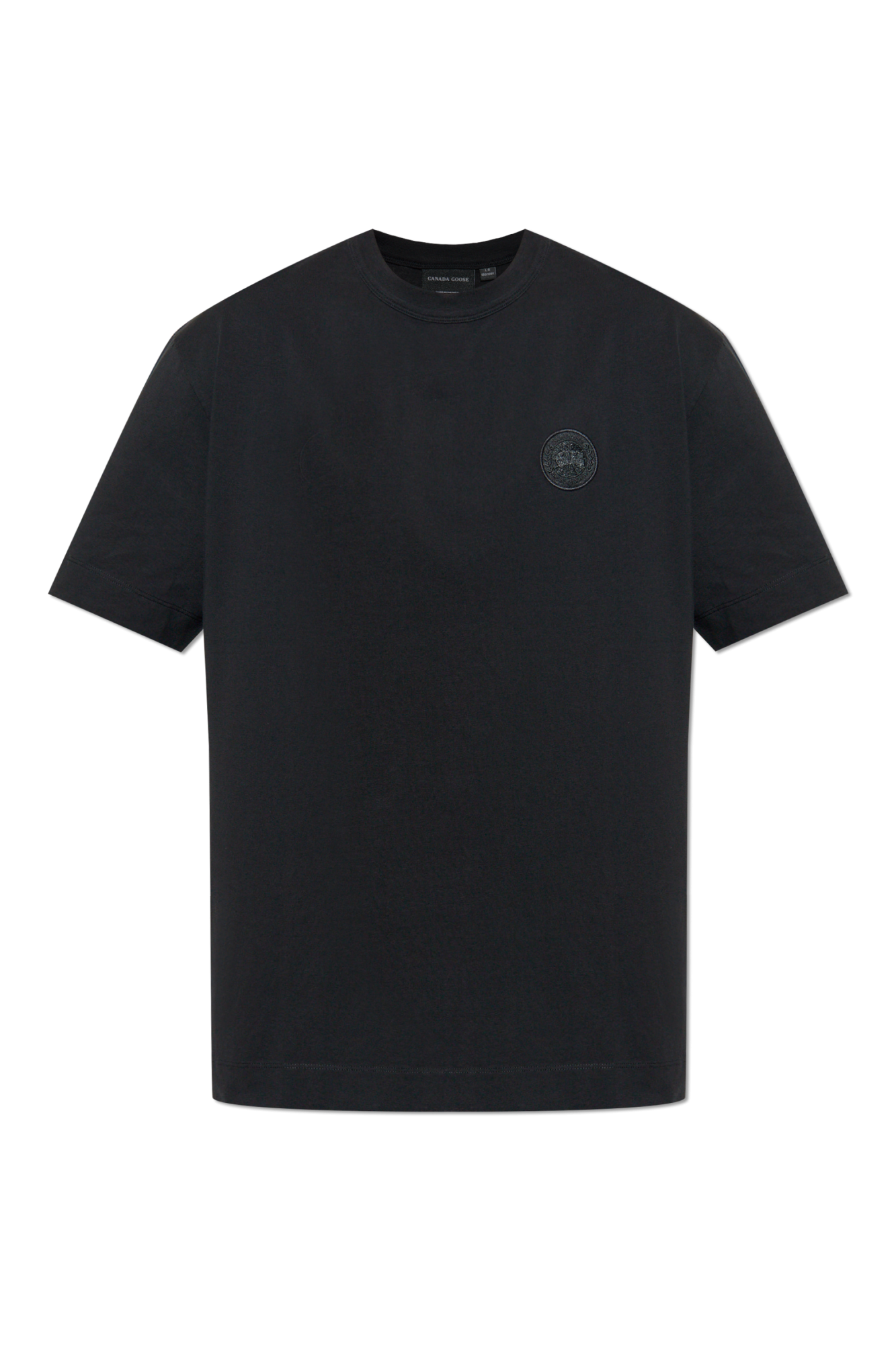 Canada Goose T-shirt Z Logo, Mężczyźni, Czarny