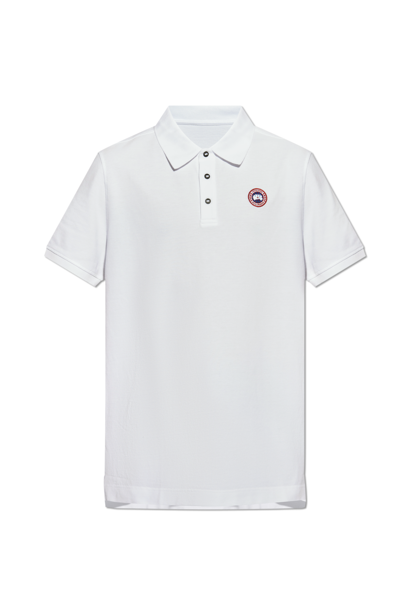 Canada Goose Polo Z Naszywką Z Logo, Mężczyźni, Biały