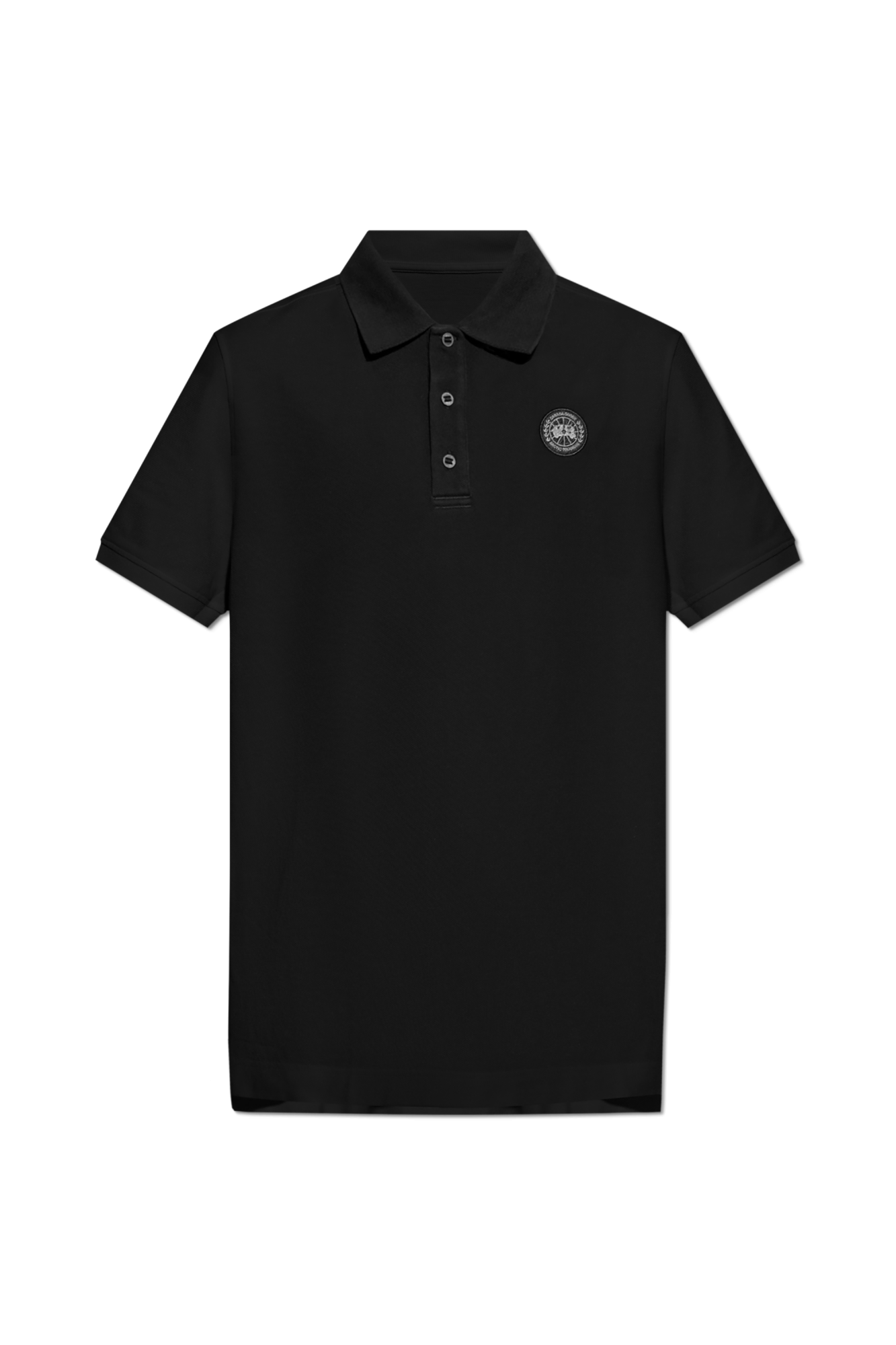 Canada Goose Polo Z Naszywką Z Logo, Mężczyźni, Czarny